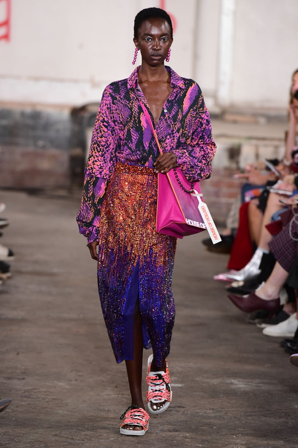 Fashion Week London Spring/Summer 2019 look 11 from the House of Holland collection womenswear