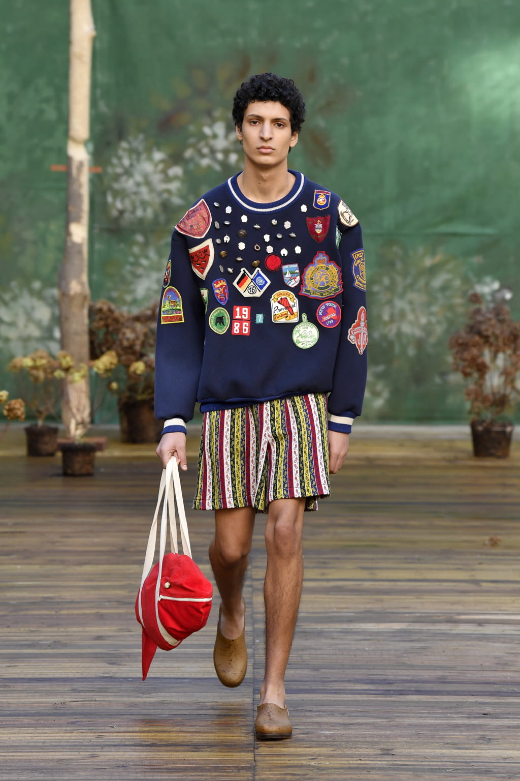 Fashion Week Paris Fall/Winter 2020 look 5 de la collection Bode menswear