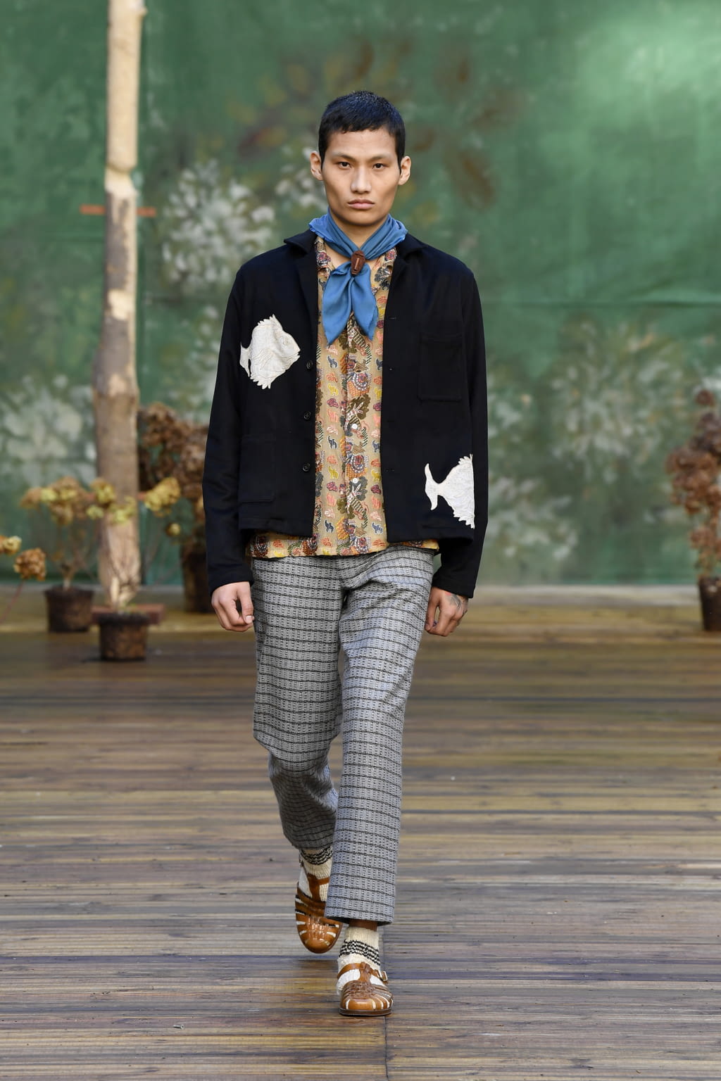 Fashion Week Paris Fall/Winter 2020 look 17 from the Bode collection 男装