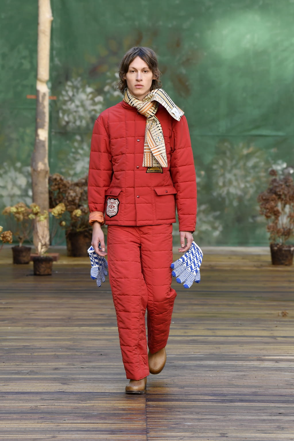 Fashion Week Paris Fall/Winter 2020 look 21 de la collection Bode menswear