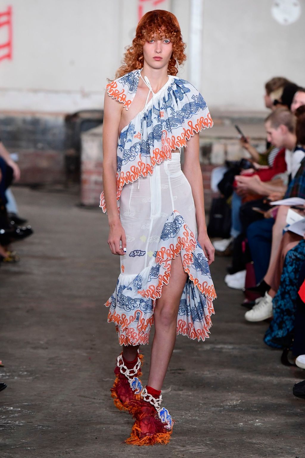 Fashion Week London Spring/Summer 2019 look 48 from the Fashion East collection womenswear
