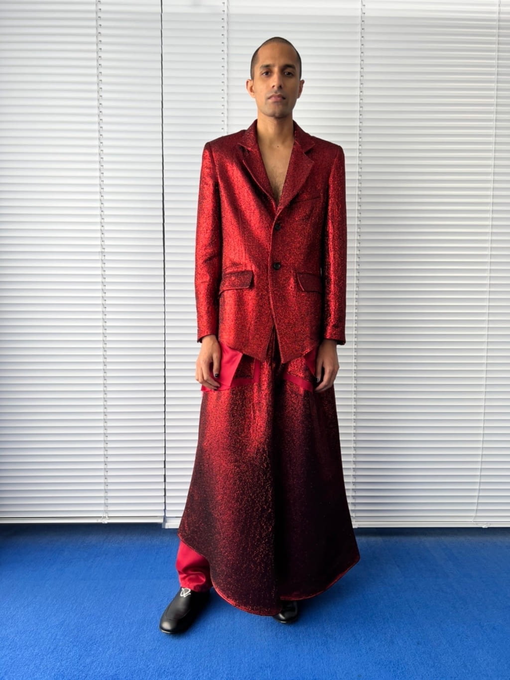 Fashion Week Paris Fall/Winter 2022 look 9 from the Sulvam collection menswear