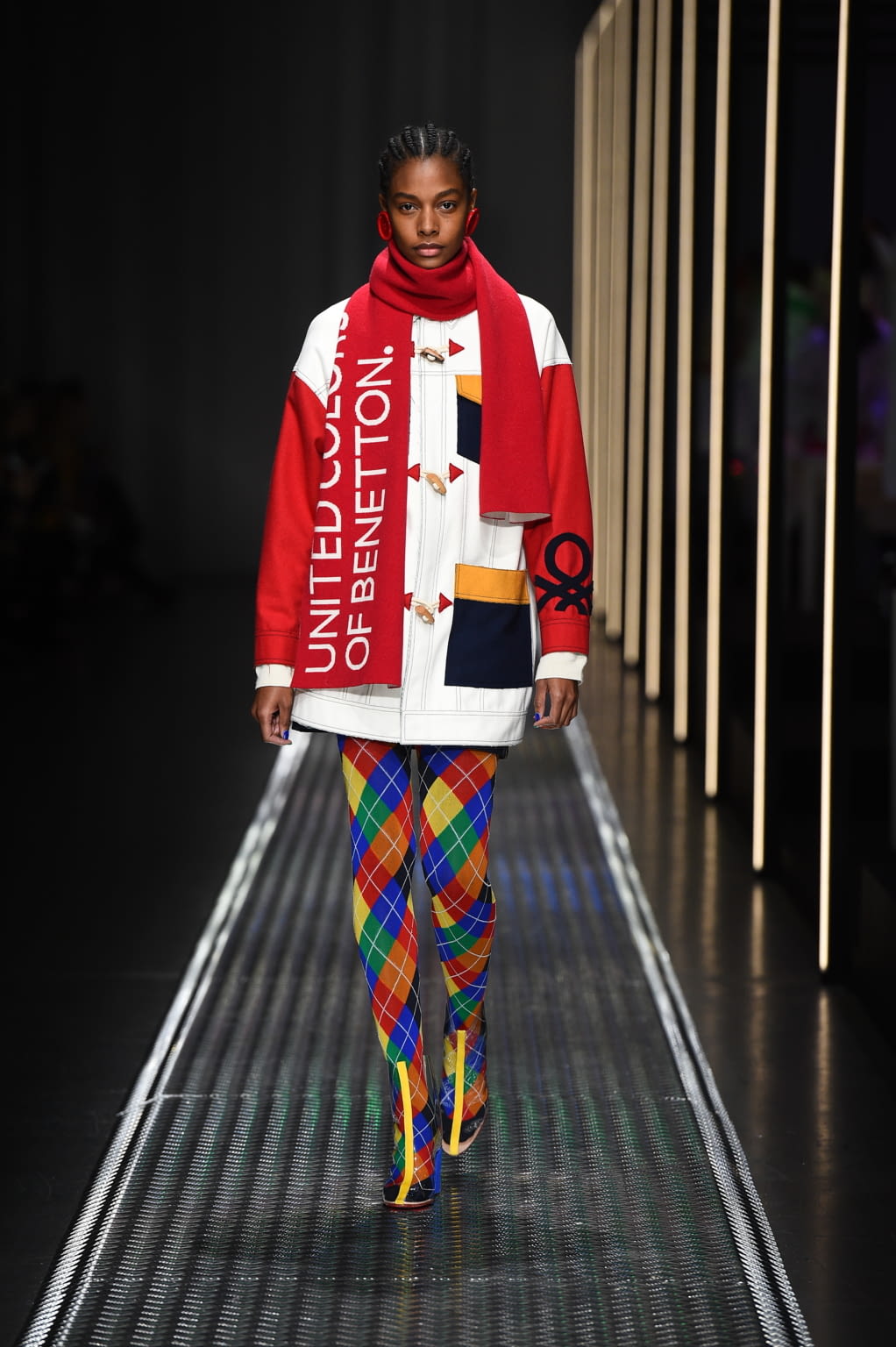 Fashion Week Milan Fall/Winter 2019 look 2 de la collection BENETTON x JEAN-CHARLES DE CASTELBAJAC womenswear