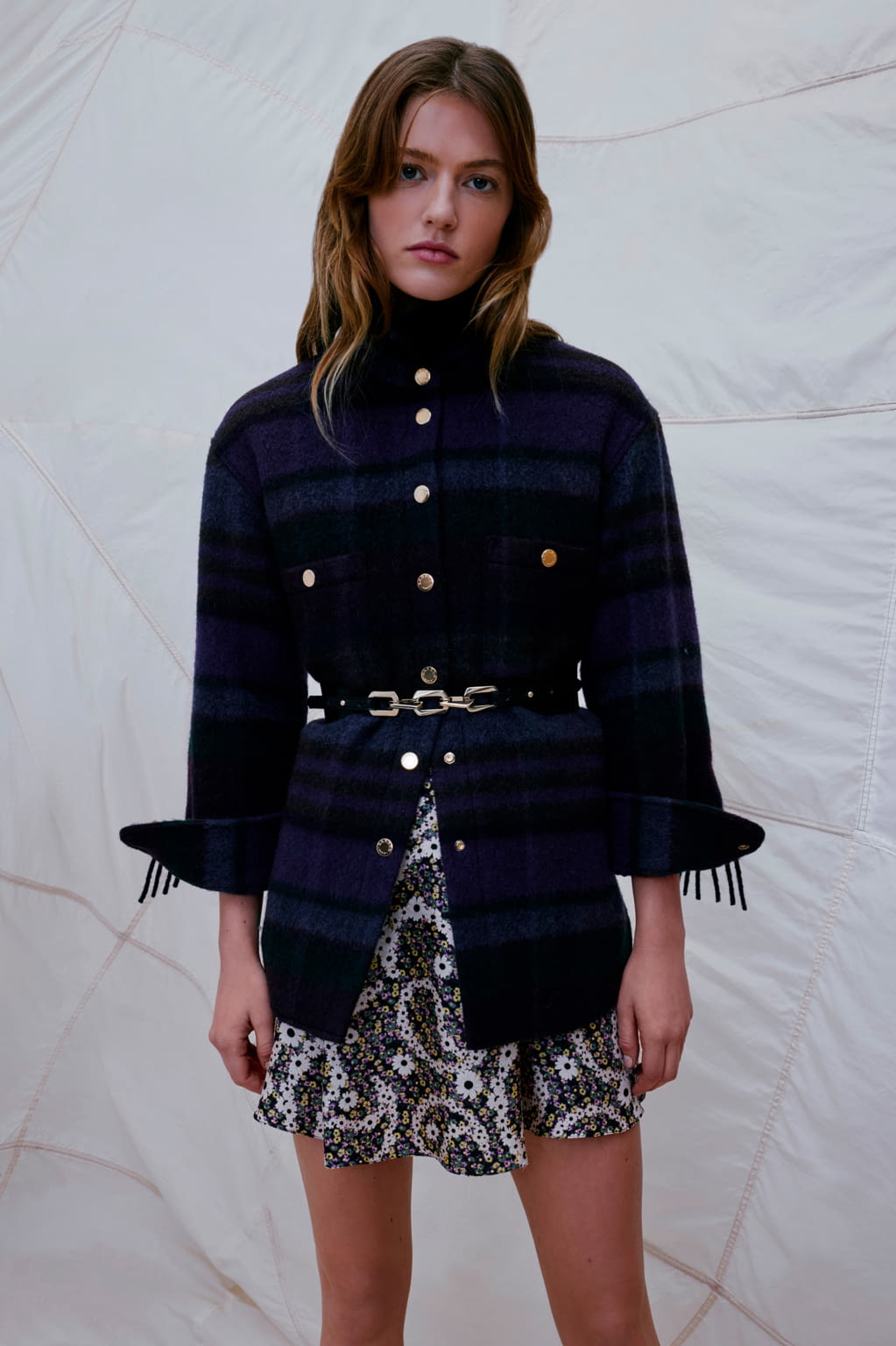 Fashion Week Paris Fall/Winter 2022 look 3 de la collection Sandro womenswear