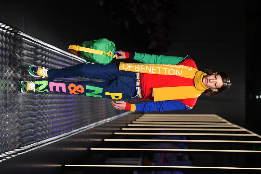 Fashion Week Milan Fall/Winter 2019 look 6 from the BENETTON x JEAN-CHARLES DE CASTELBAJAC collection 女装