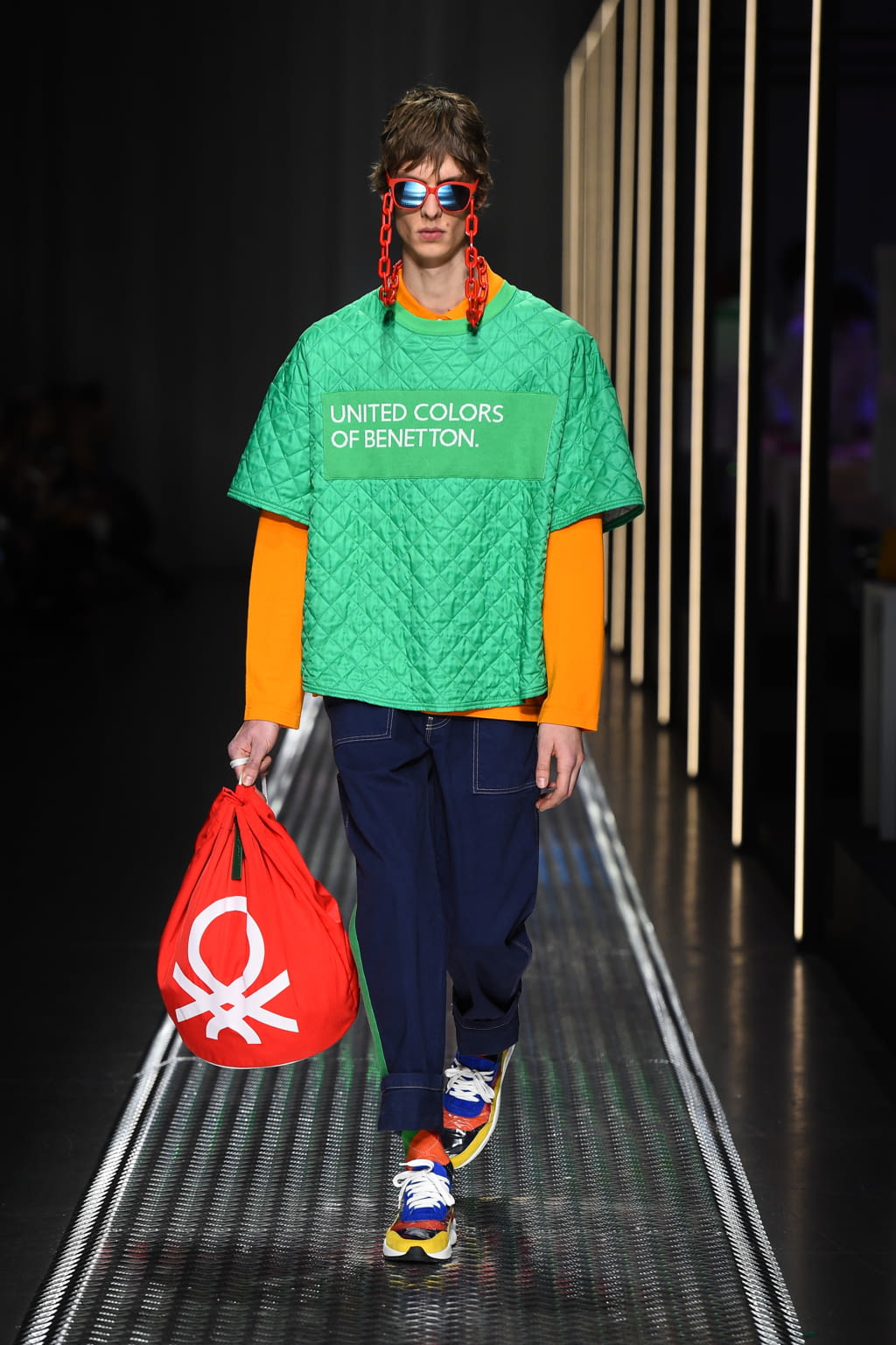 Fashion Week Milan Fall/Winter 2019 look 5 from the BENETTON x JEAN-CHARLES DE CASTELBAJAC collection 女装