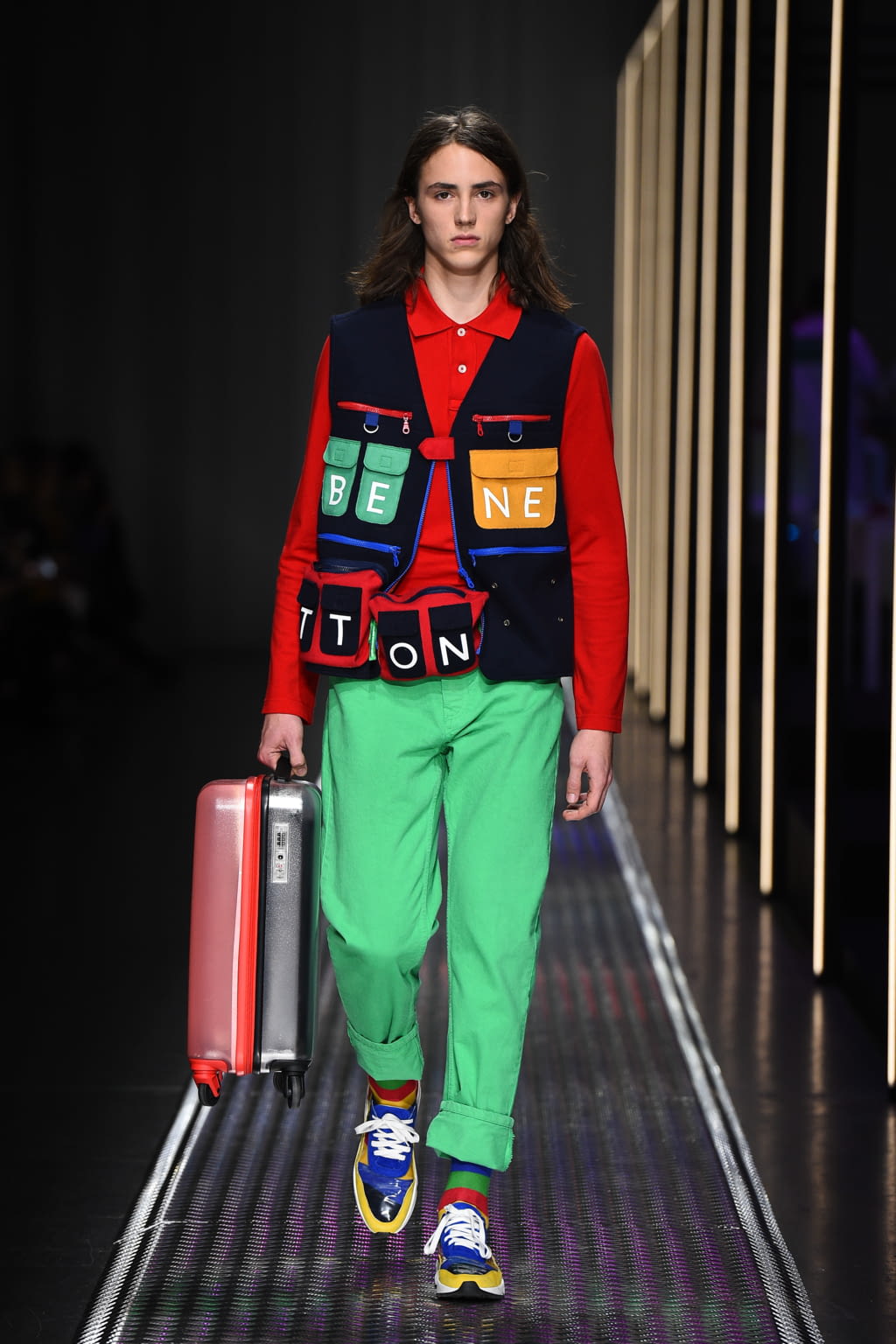 Fashion Week Milan Fall/Winter 2019 look 10 from the BENETTON x JEAN-CHARLES DE CASTELBAJAC collection 女装