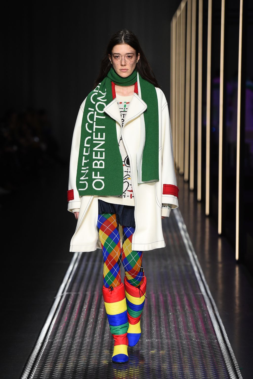 Fashion Week Milan Fall/Winter 2019 look 12 de la collection BENETTON x JEAN-CHARLES DE CASTELBAJAC womenswear
