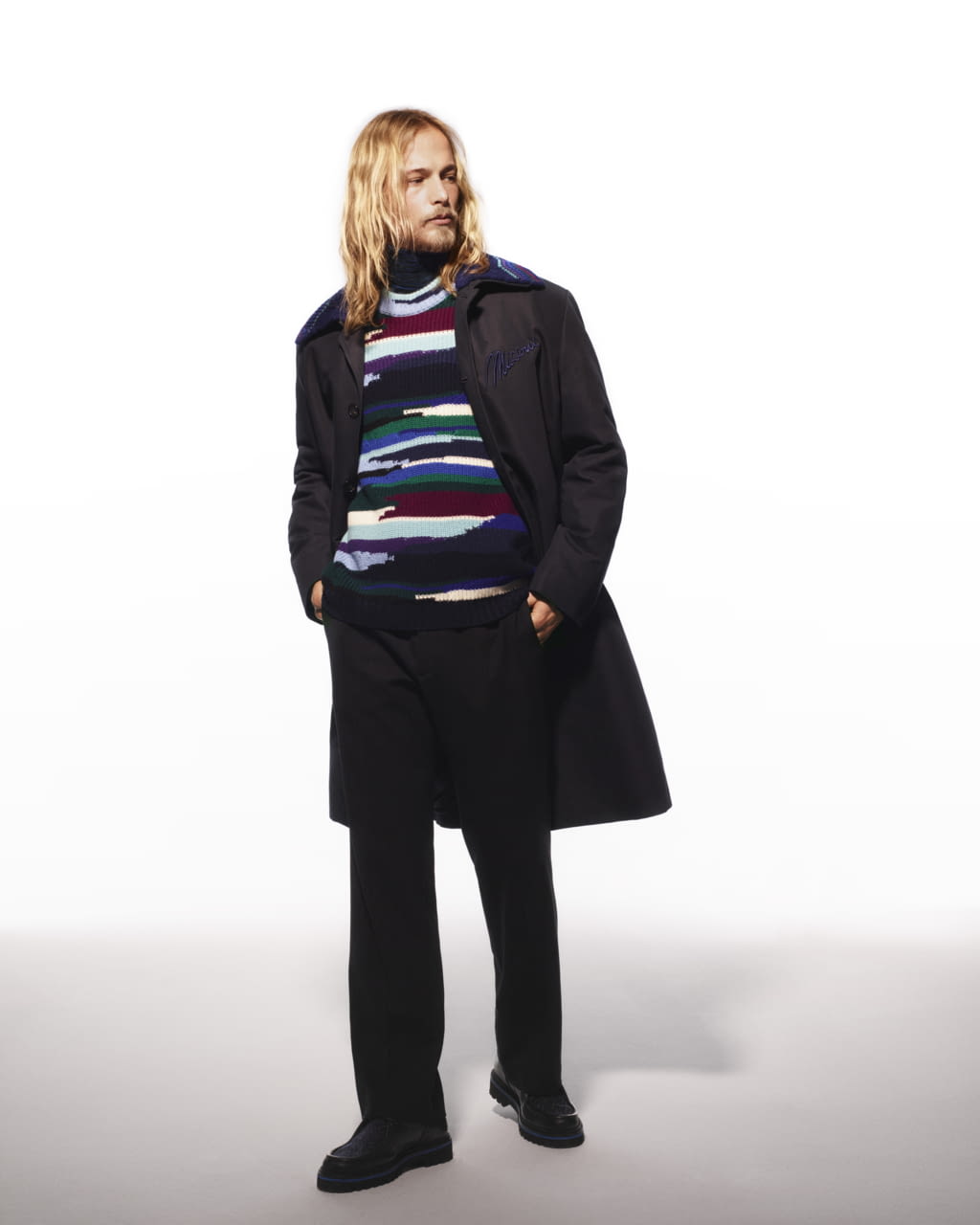 Fashion Week Milan Fall/Winter 2022 look 1 de la collection Missoni menswear