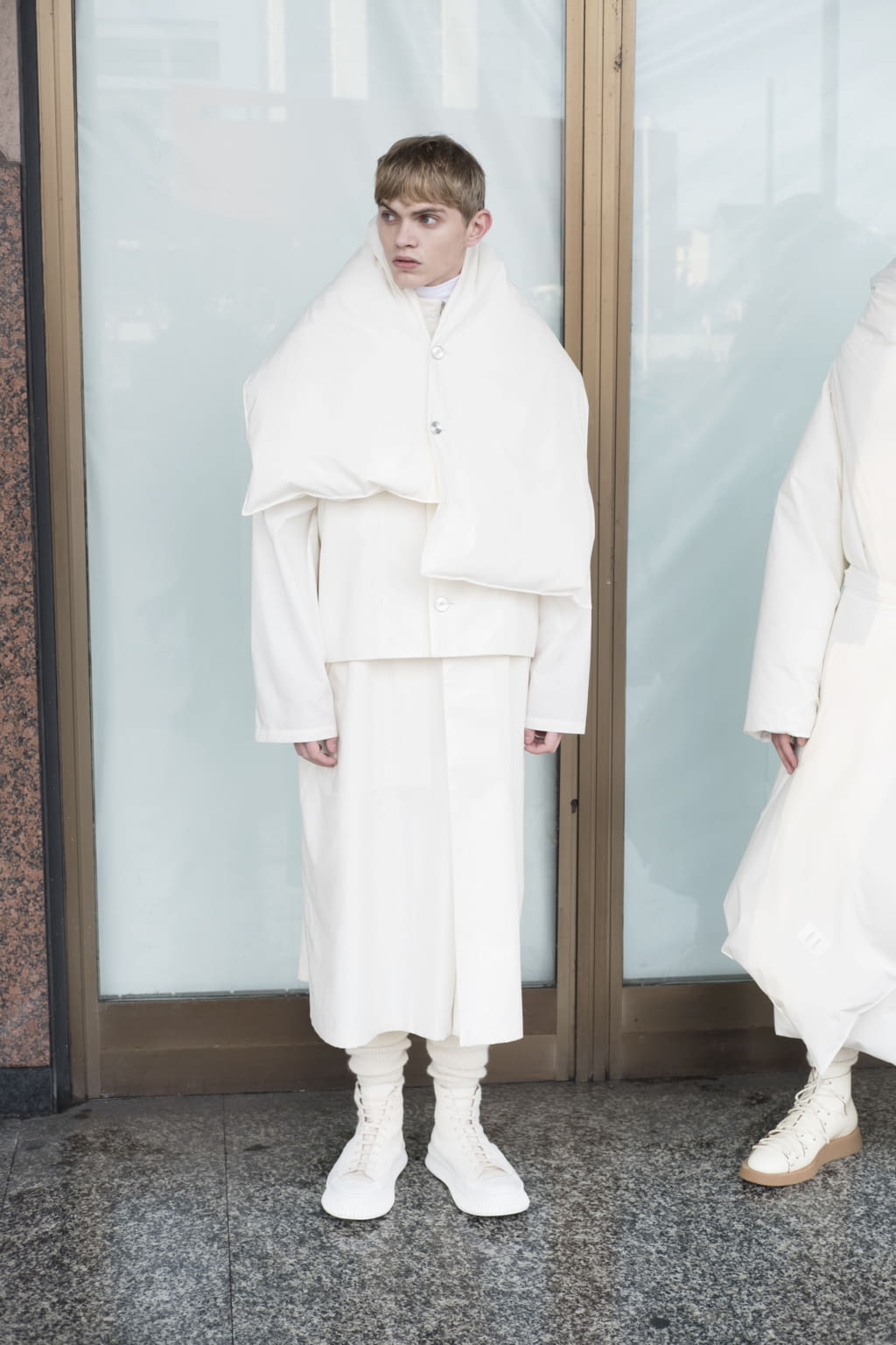 Fashion Week Paris Fall/Winter 2018 look 1 de la collection Jil Sander menswear
