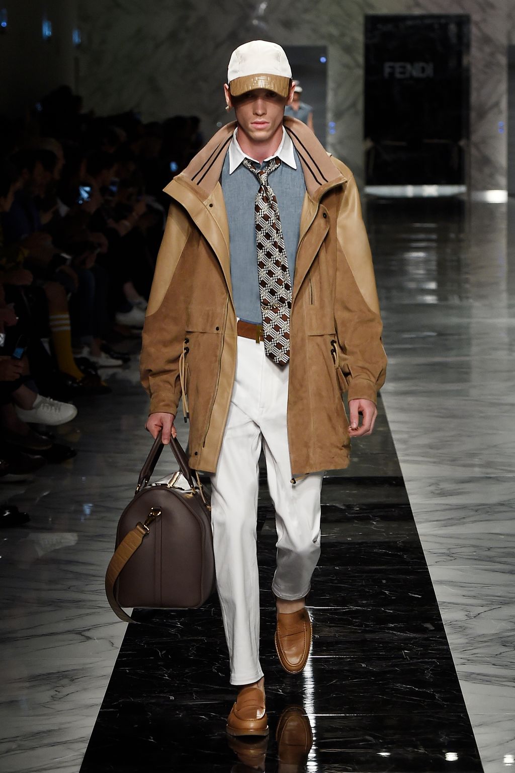 Fashion Week Milan Spring/Summer 2018 look 1 from the Fendi collection menswear