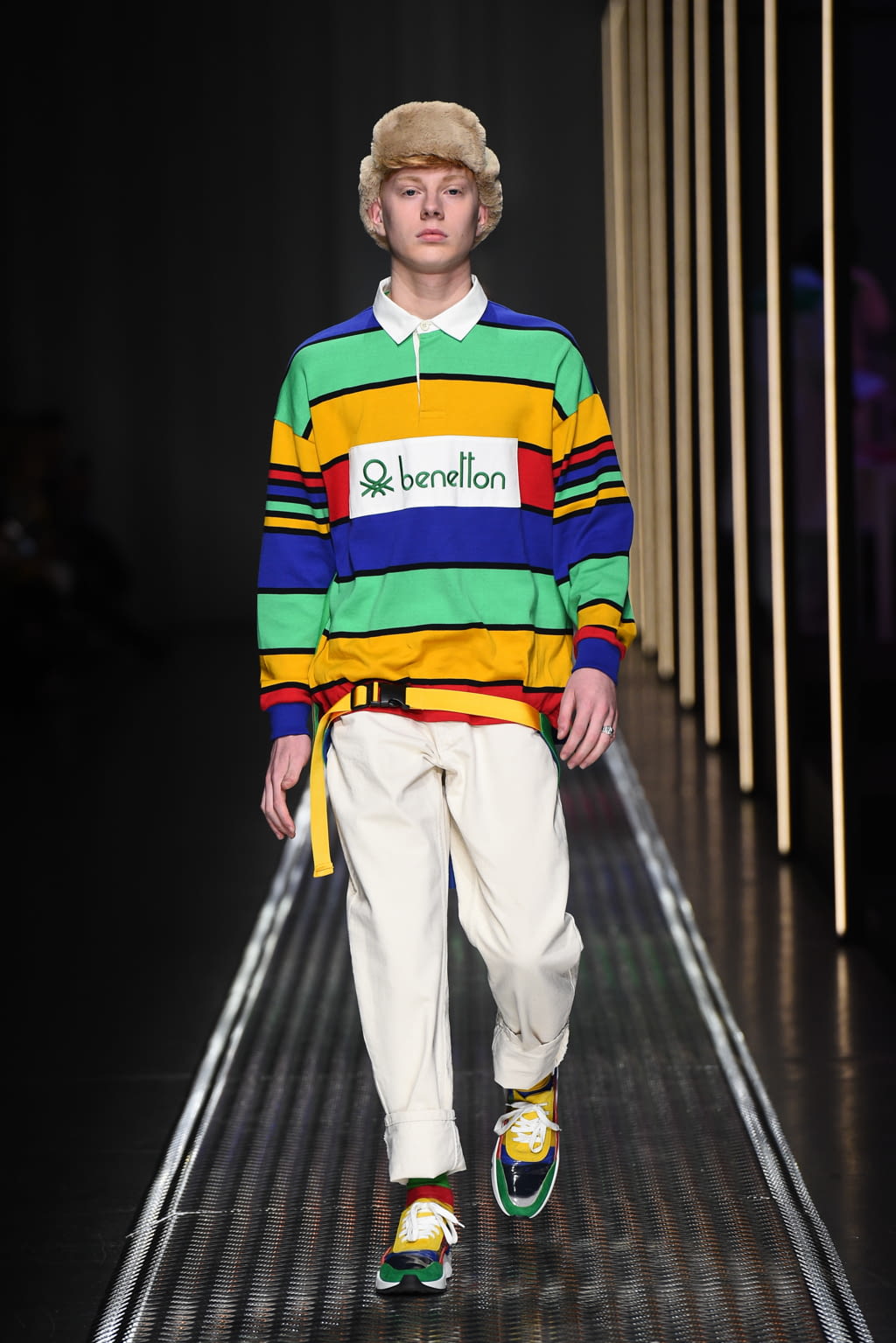 Fashion Week Milan Fall/Winter 2019 look 13 from the BENETTON x JEAN-CHARLES DE CASTELBAJAC collection 女装