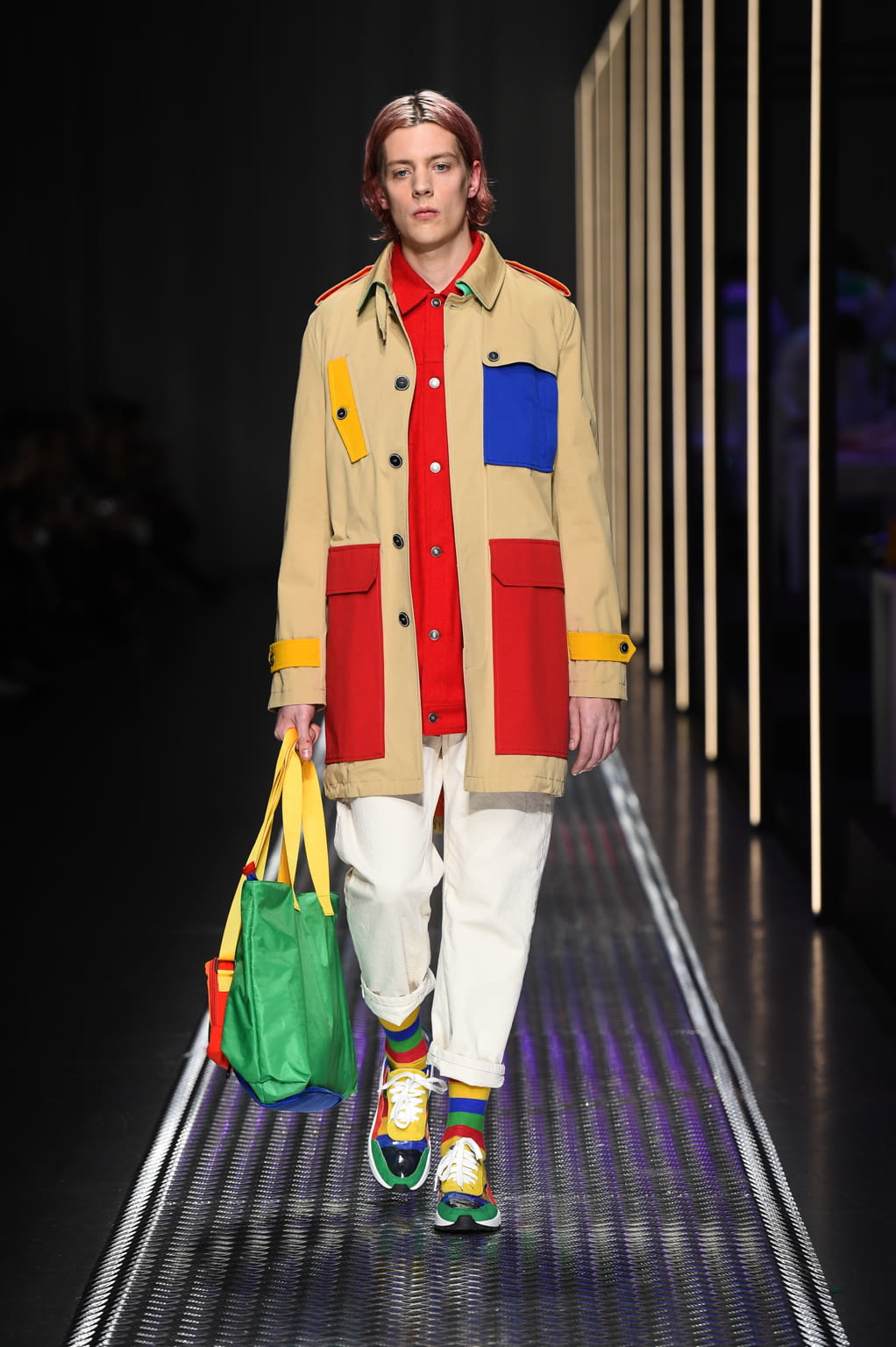 Fashion Week Milan Fall/Winter 2019 look 14 from the BENETTON x JEAN-CHARLES DE CASTELBAJAC collection 女装