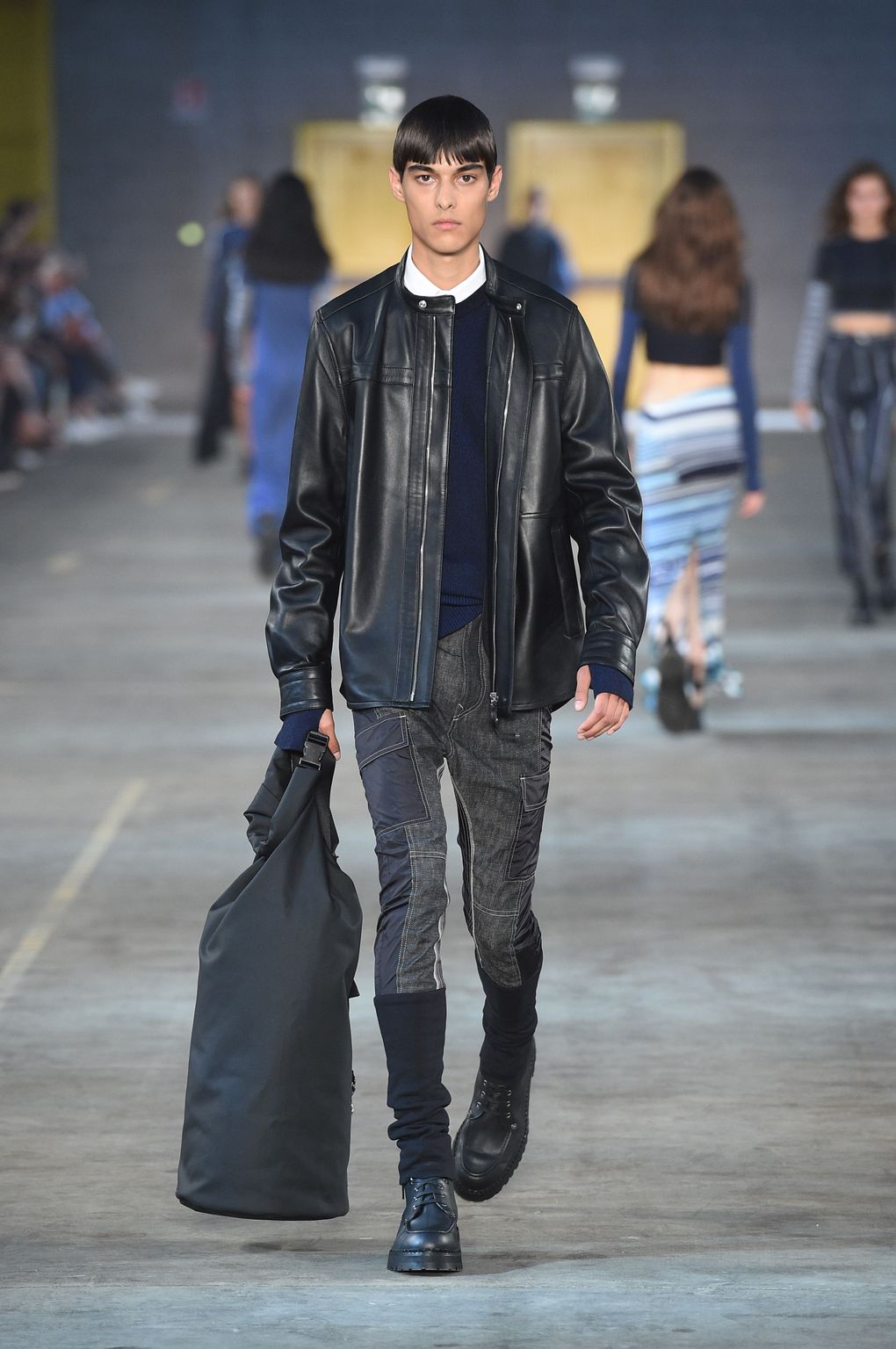 Fashion Week Milan Spring/Summer 2018 look 13 from the Diesel Black Gold collection menswear