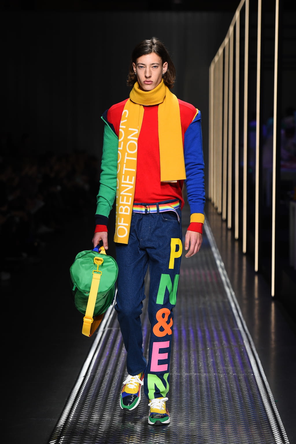Fashion Week Milan Fall/Winter 2019 look 17 from the BENETTON x JEAN-CHARLES DE CASTELBAJAC collection 女装