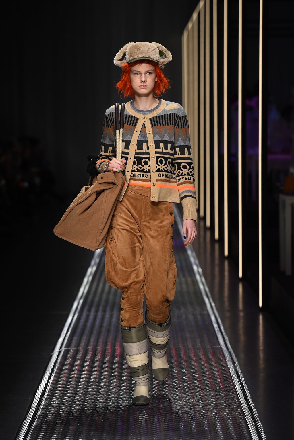 Fashion Week Milan Fall/Winter 2019 look 31 de la collection BENETTON x JEAN-CHARLES DE CASTELBAJAC womenswear