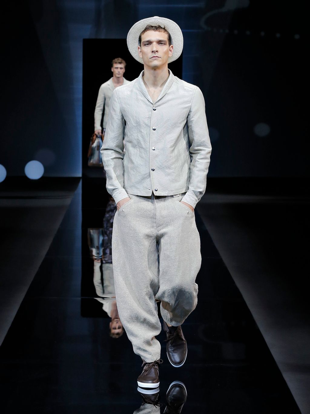 Fashion Week Milan Spring/Summer 2017 look 3 from the Giorgio Armani collection 男装