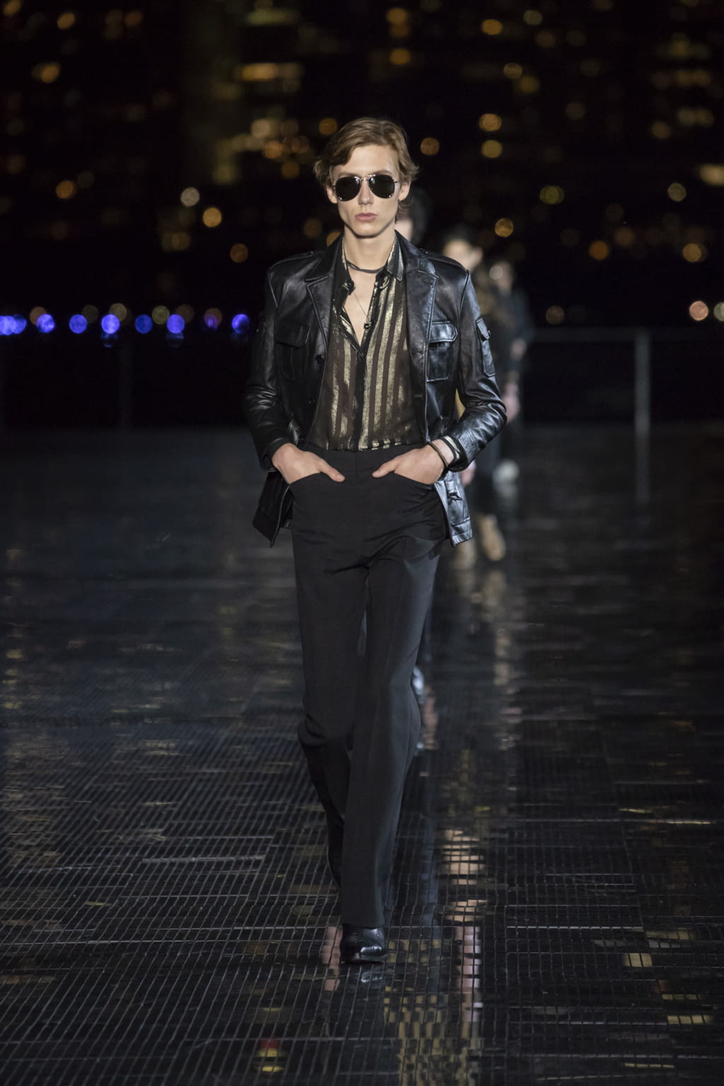 Fashion Week New York Spring/Summer 2019 look 4 from the Saint Laurent collection menswear