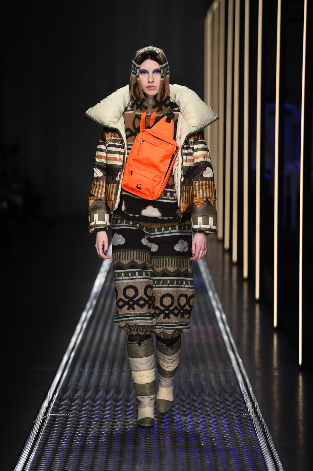 Fashion Week Milan Fall/Winter 2019 look 32 from the BENETTON x JEAN-CHARLES DE CASTELBAJAC collection 女装