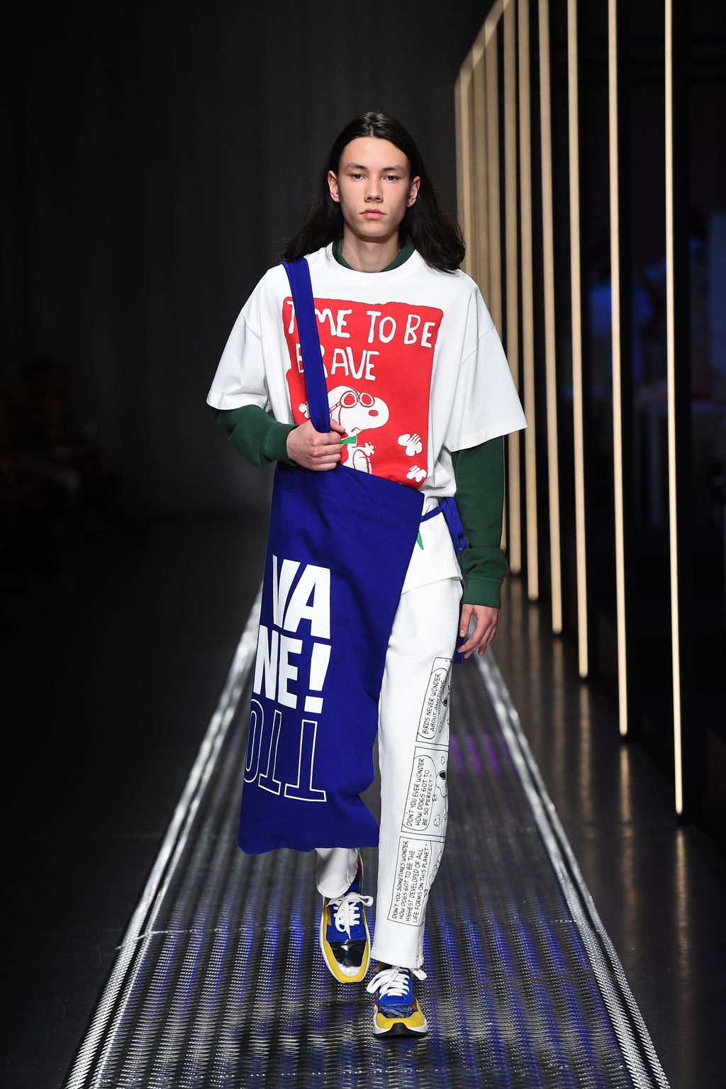 Fashion Week Milan Fall/Winter 2019 look 35 from the BENETTON x JEAN-CHARLES DE CASTELBAJAC collection 女装