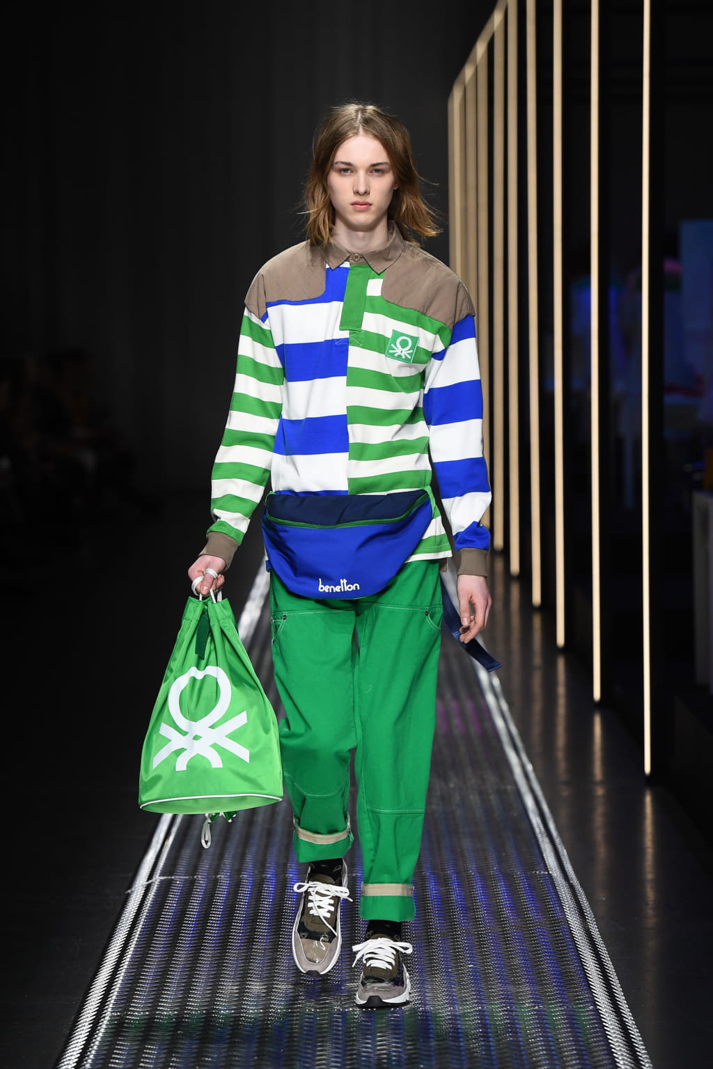 Fashion Week Milan Fall/Winter 2019 look 37 from the BENETTON x JEAN-CHARLES DE CASTELBAJAC collection 女装