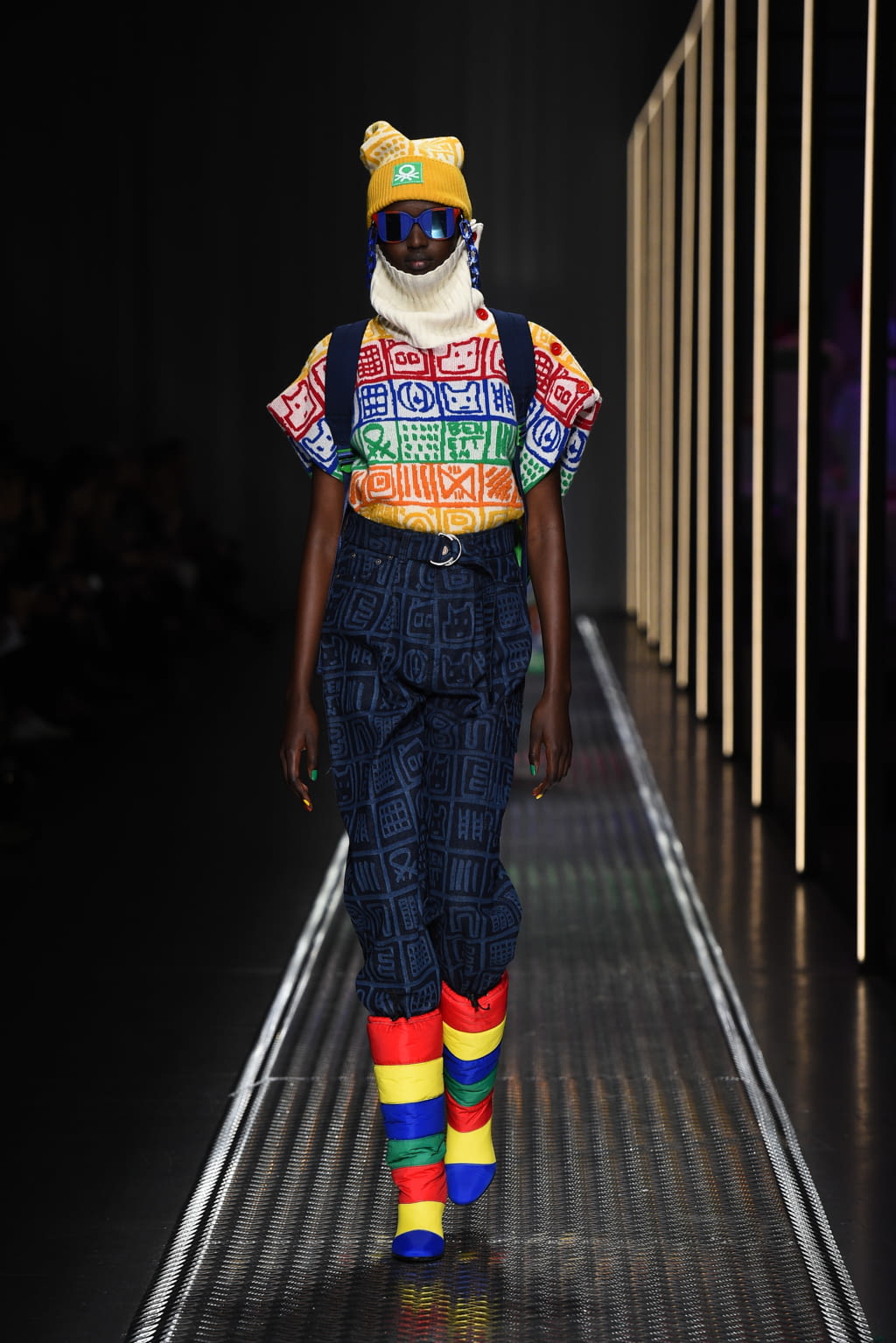 Fashion Week Milan Fall/Winter 2019 look 45 from the BENETTON x JEAN-CHARLES DE CASTELBAJAC collection 女装