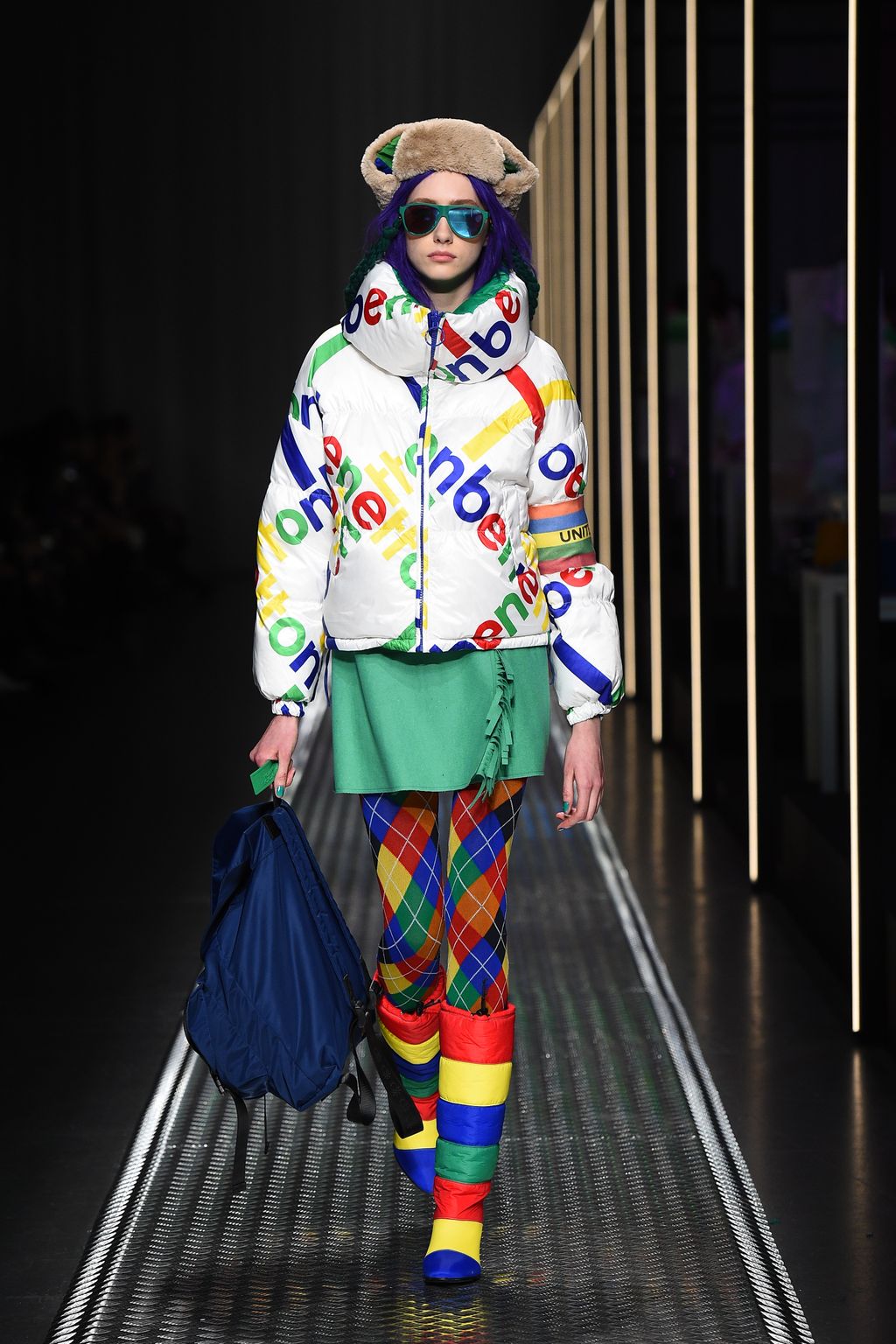 Fashion Week Milan Fall/Winter 2019 look 51 from the BENETTON x JEAN-CHARLES DE CASTELBAJAC collection 女装