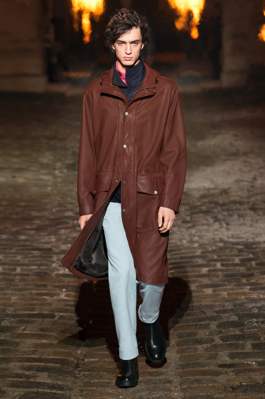 Fashion Week Paris Fall/Winter 2018 look 4 from the Hermès collection menswear