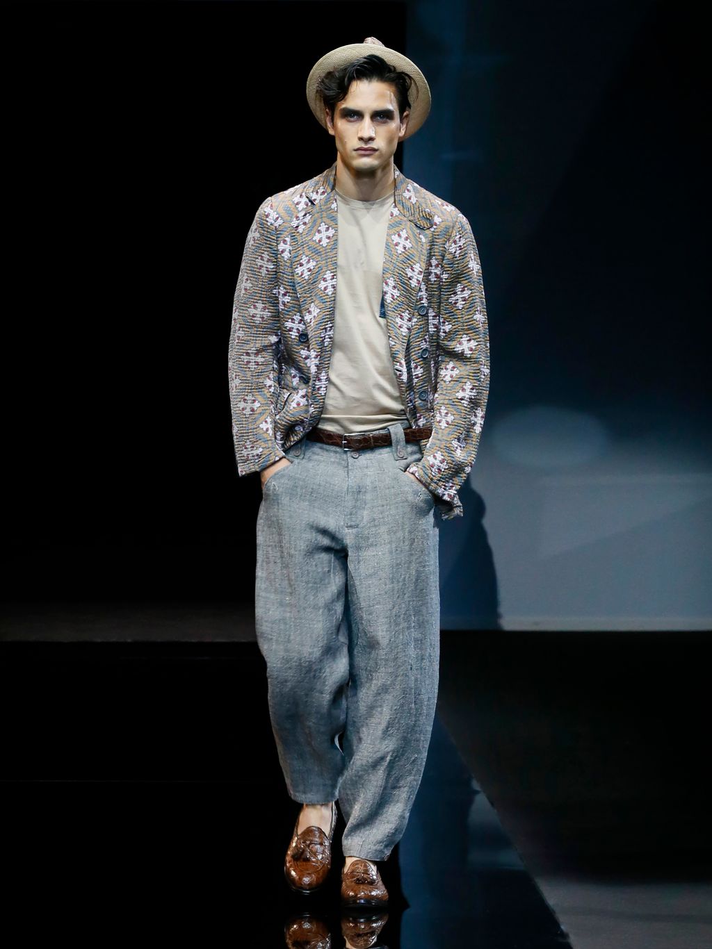 Fashion Week Milan Spring/Summer 2017 look 5 from the Giorgio Armani collection menswear