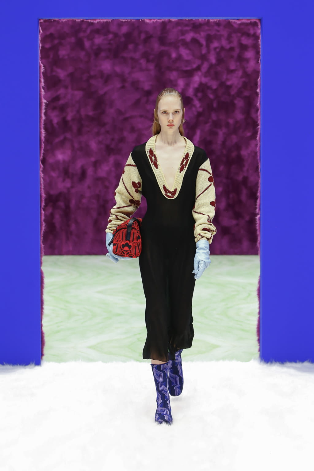 Fashion Week Milan Fall/Winter 2021 look 5 from the Prada collection womenswear