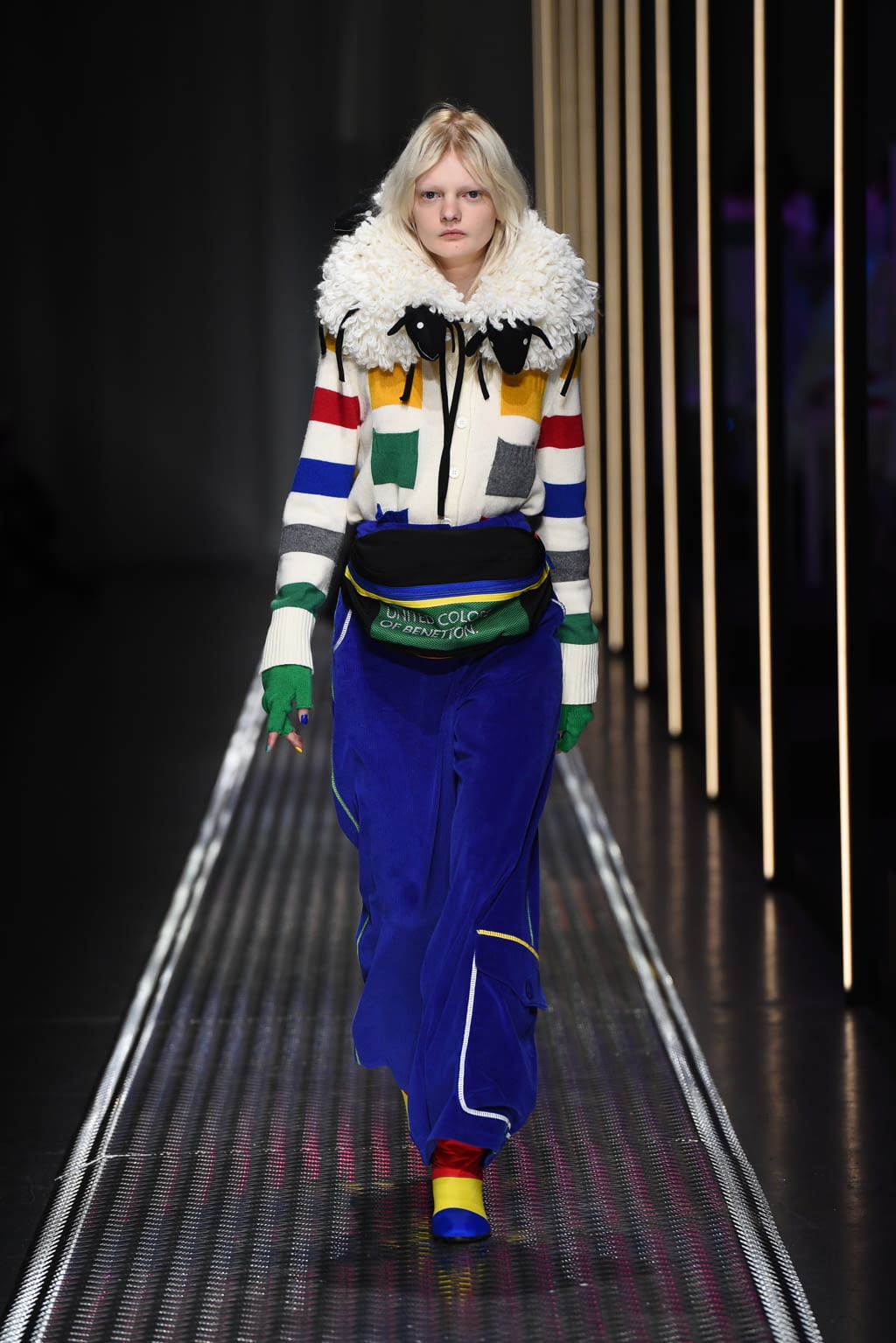 Fashion Week Milan Fall/Winter 2019 look 52 from the BENETTON x JEAN-CHARLES DE CASTELBAJAC collection womenswear