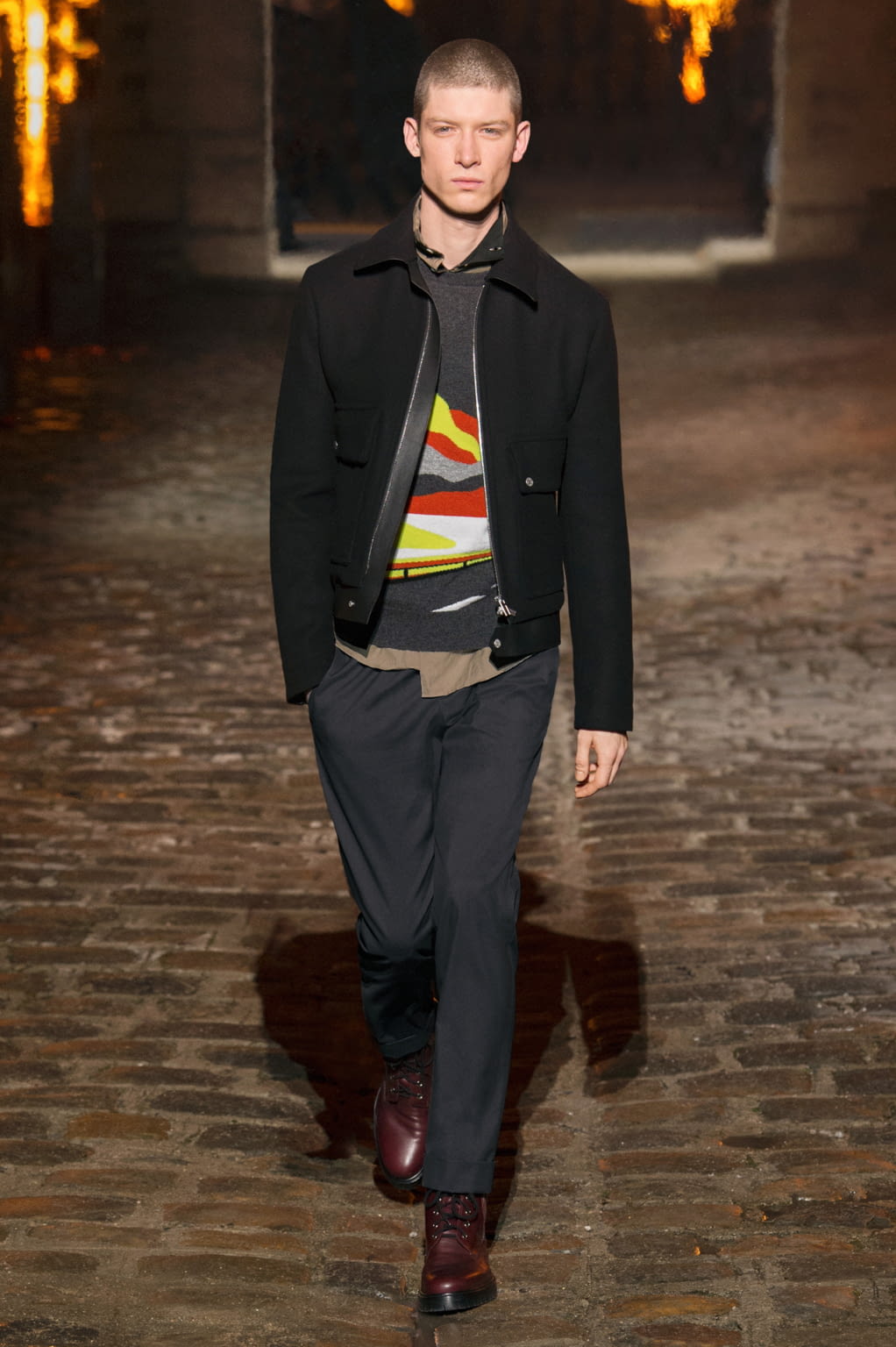 Fashion Week Paris Fall/Winter 2018 look 9 from the Hermès collection 男装