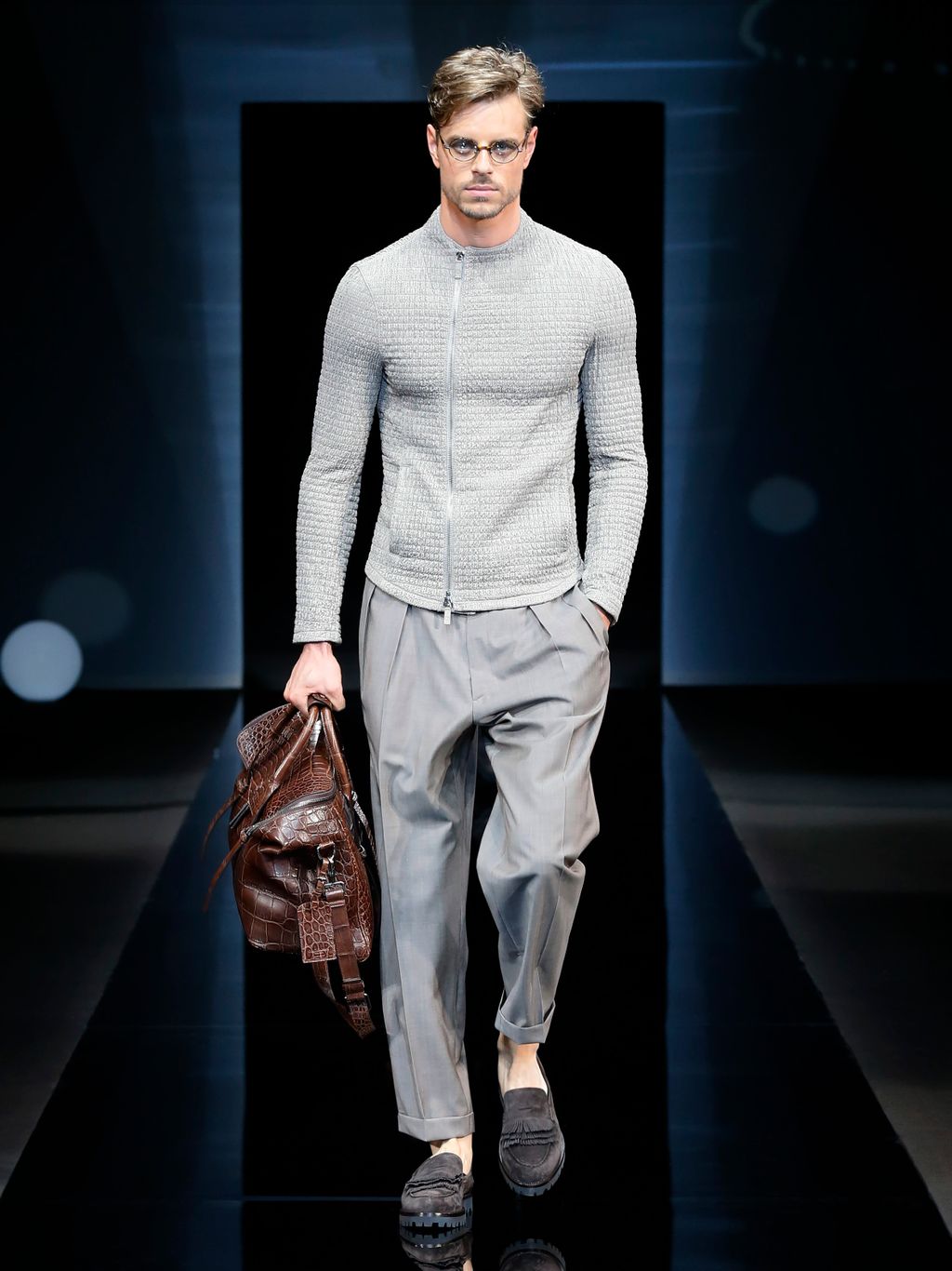 Fashion Week Milan Spring/Summer 2017 look 10 from the Giorgio Armani collection 男装