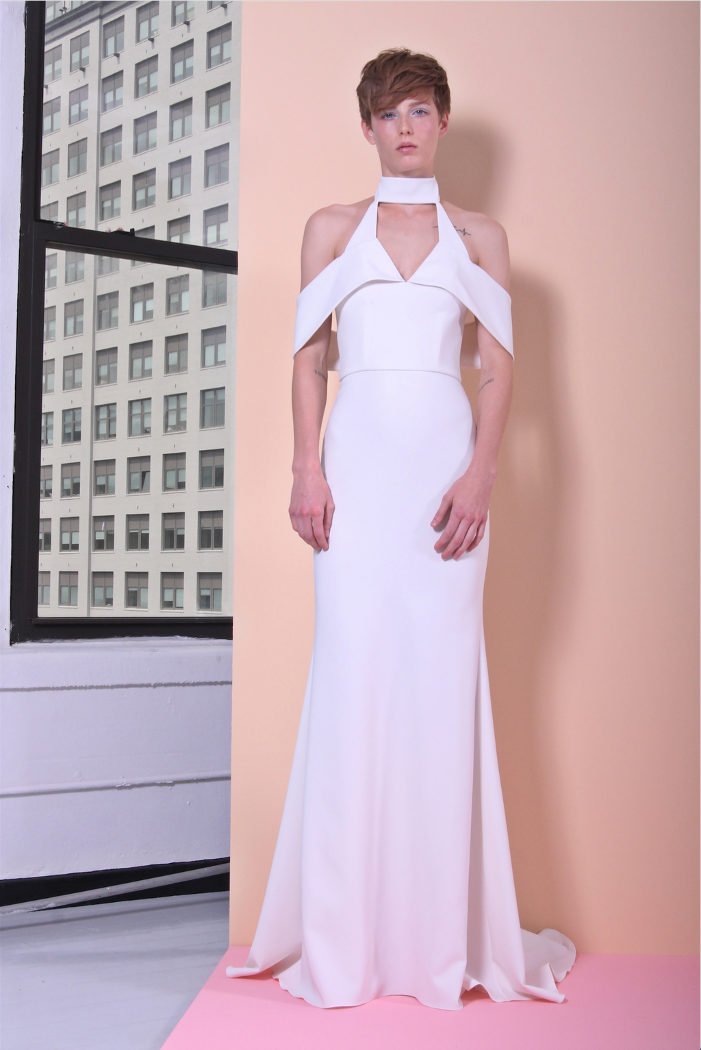 Fashion Week New York Resort 2018 look 10 from the Christian Siriano collection womenswear