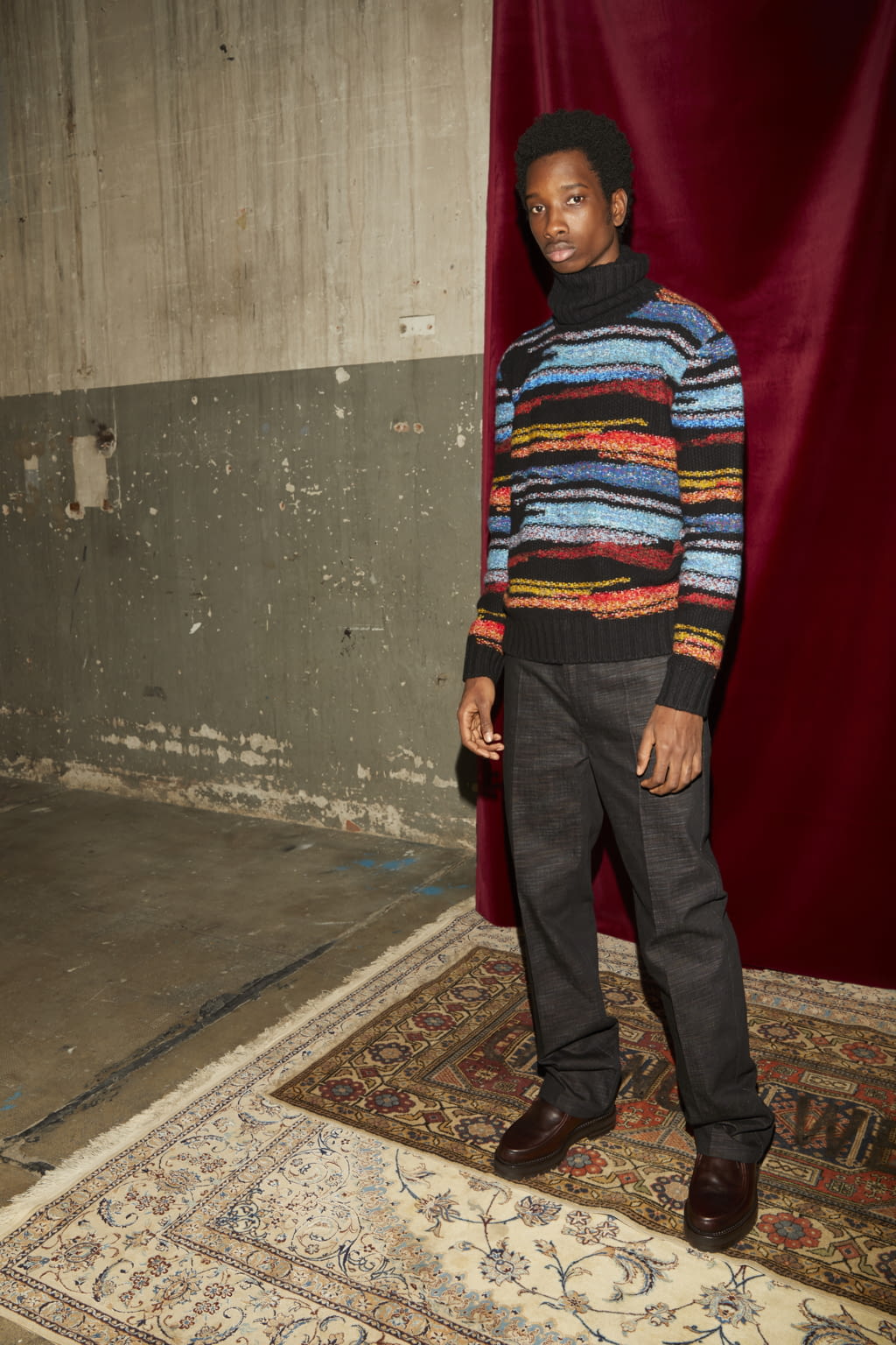 Fashion Week Milan Fall/Winter 2018 look 10 from the Missoni collection menswear