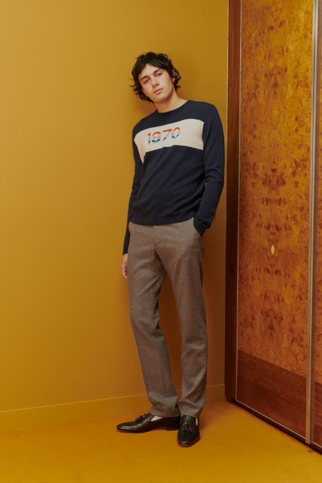 Fashion Week London Spring/Summer 2019 look 12 from the Bella Freud collection menswear