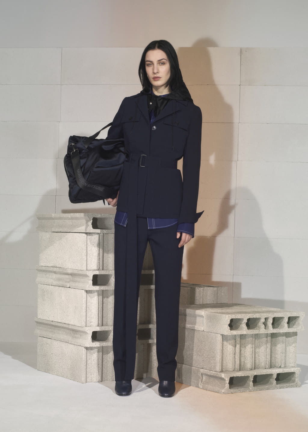 Fashion Week Paris Fall/Winter 2019 look 13 from the Maison Kitsuné collection womenswear