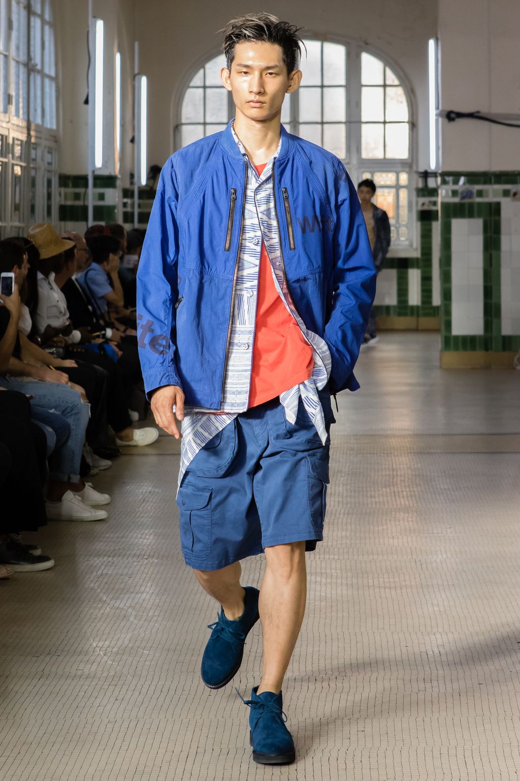 Fashion Week Paris Spring/Summer 2018 look 13 from the White Mountaineering collection menswear
