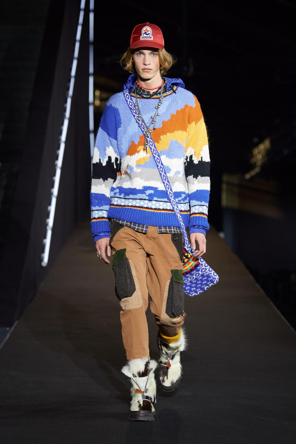 Fashion Week Milan Fall/Winter 2022 look 14 from the Dsquared2 collection menswear