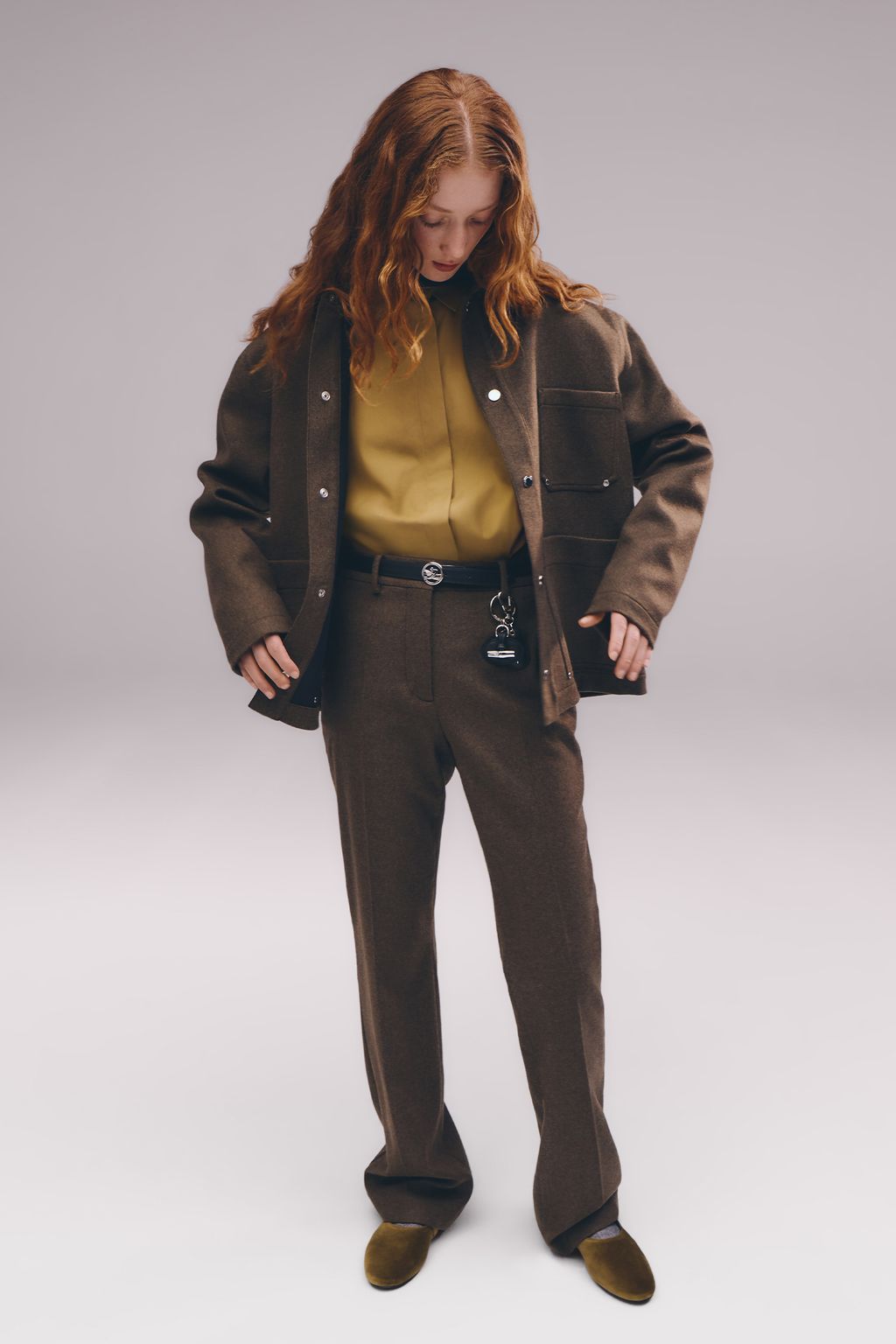 Fashion Week Paris Fall/Winter 2025 look 49 de la collection Longchamp womenswear