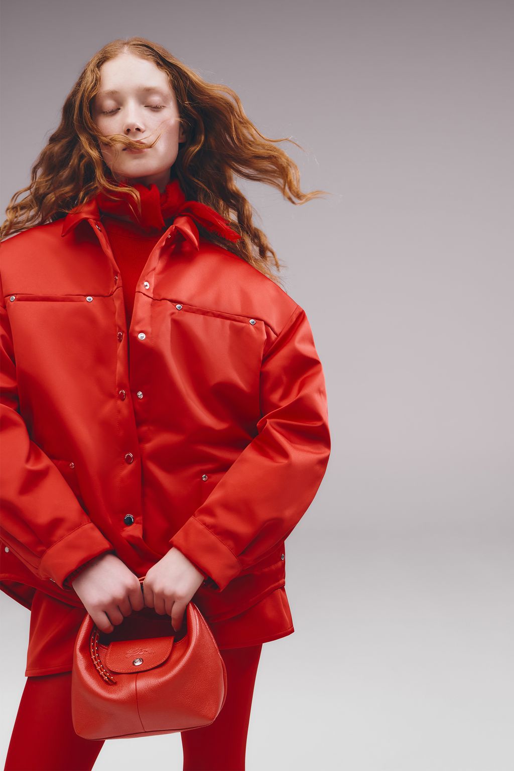 Fashion Week Paris Fall/Winter 2025 look 60 de la collection Longchamp womenswear