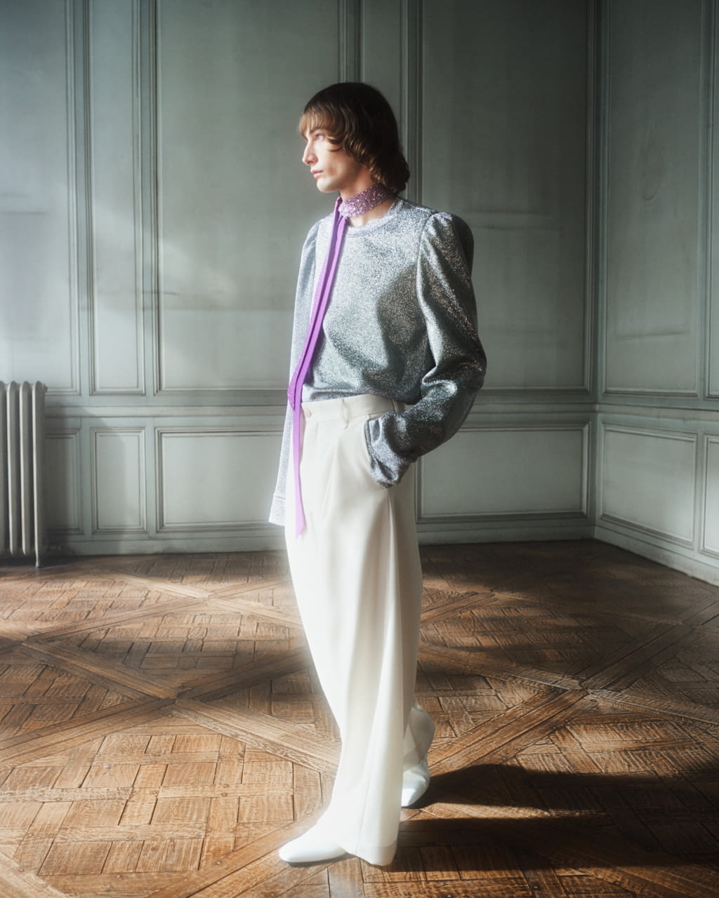 Fashion Week Paris Fall/Winter 2022 look 17 de la collection Dries Van Noten menswear
