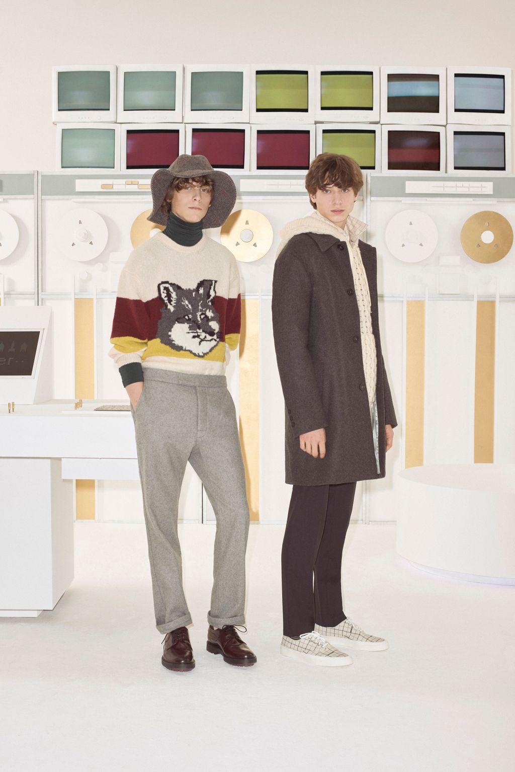 Fashion Week Paris Fall/Winter 2018 look 15 from the Maison Kitsuné collection 男装