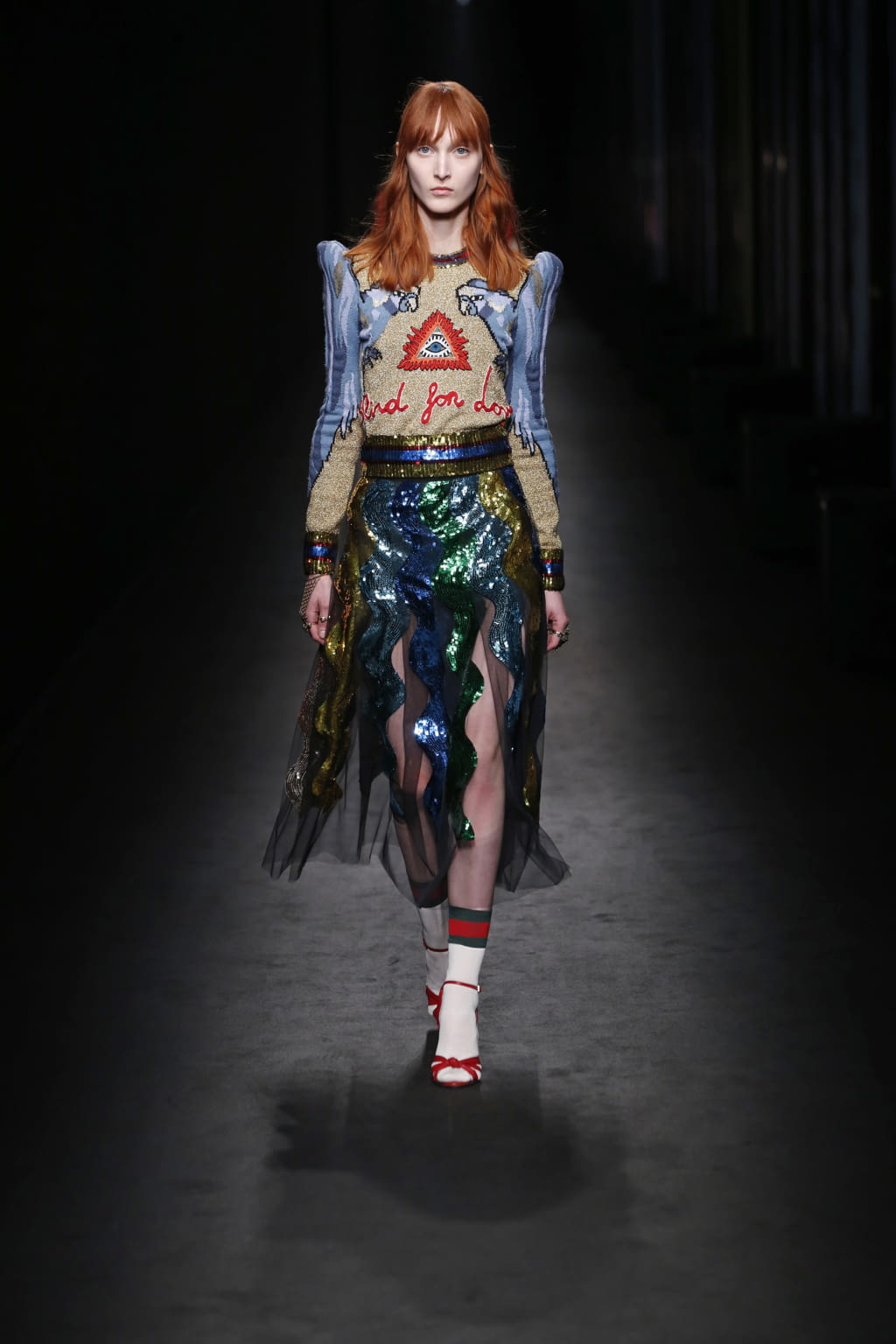 Fashion Week Milan Fall/Winter 2016 look 18 from the Gucci collection 女装