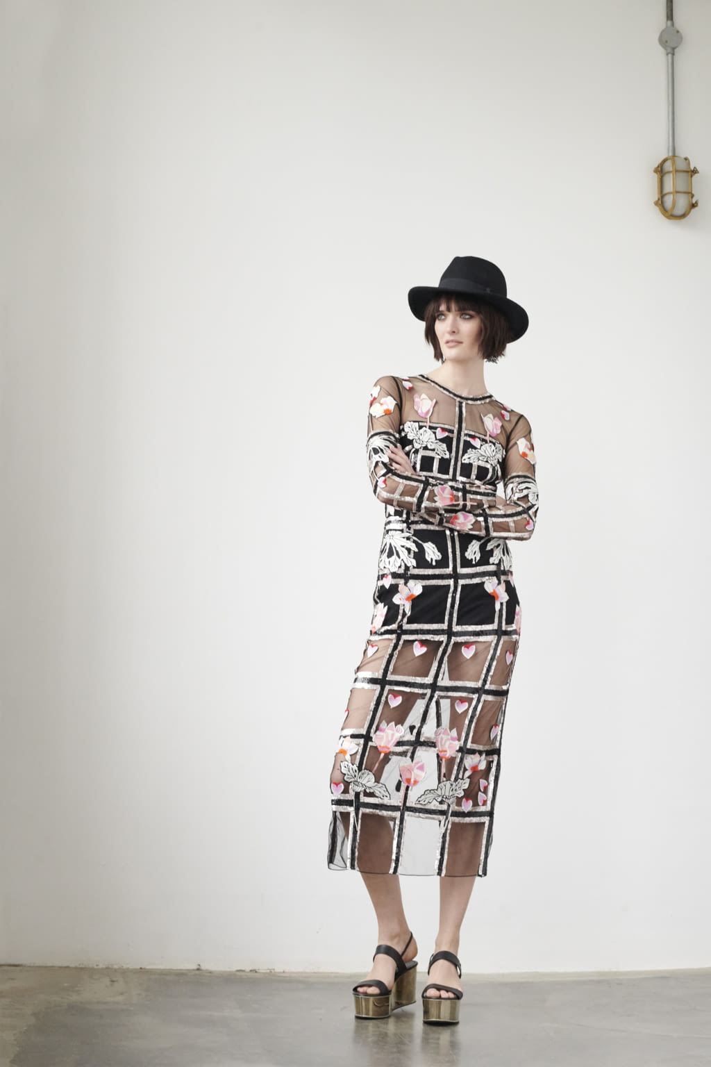 Fashion Week London Pre-Fall 2019 look 15 from the Temperley London collection womenswear