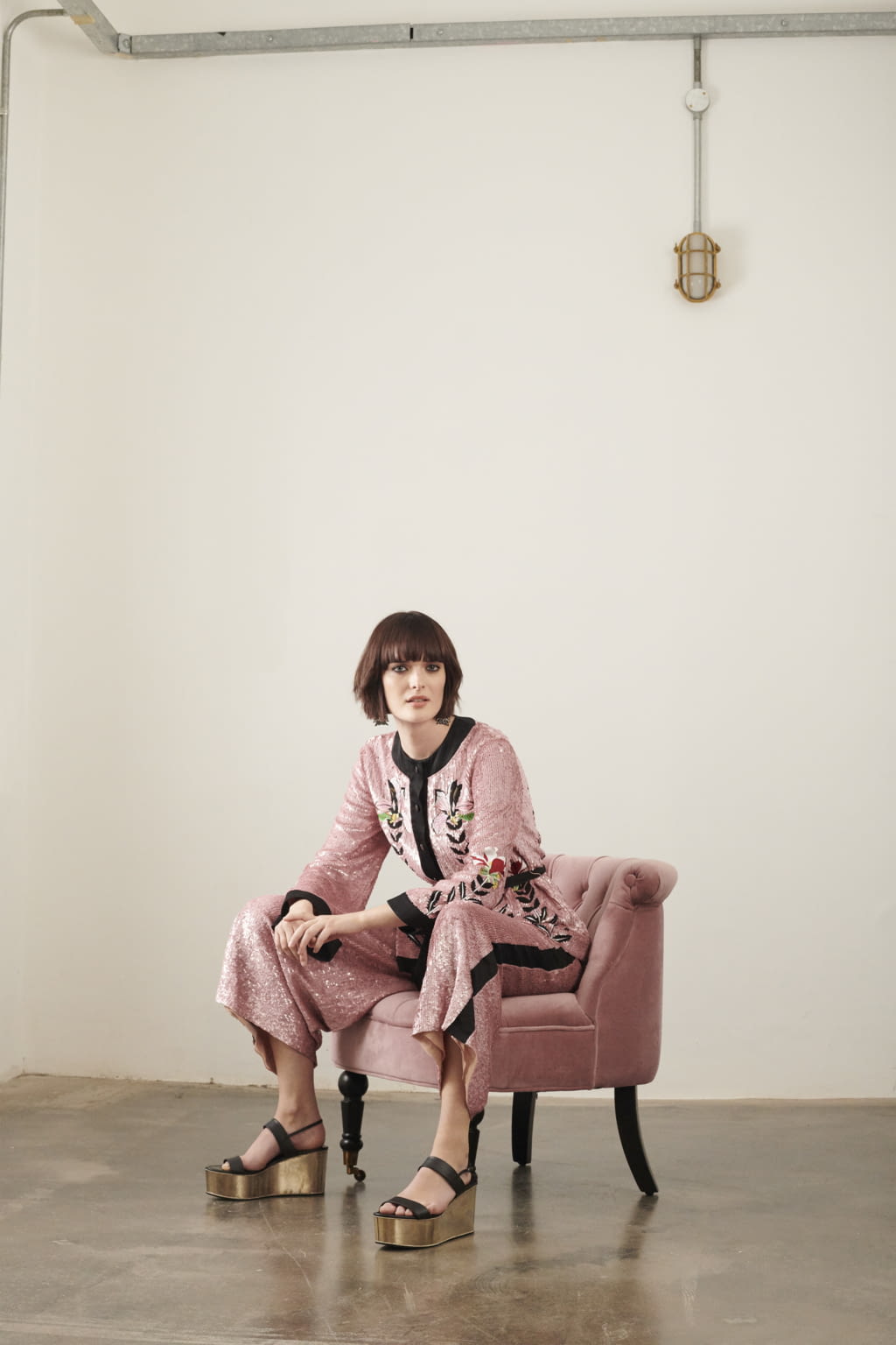 Fashion Week London Pre-Fall 2019 look 34 from the Temperley London collection 女装