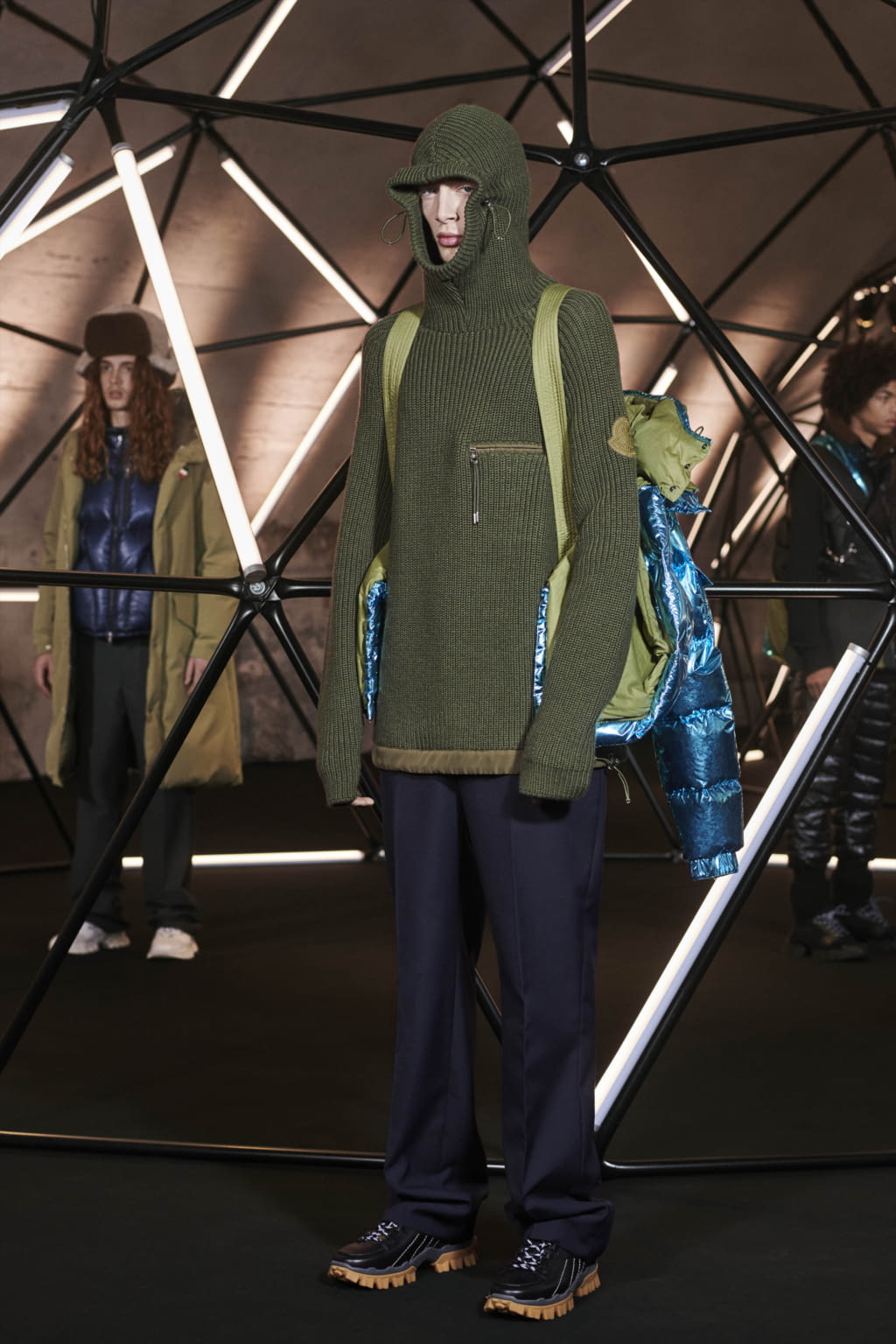 Fashion Week Milan Fall/Winter 2019 look 13 from the 2 MONCLER 1952 + VALEXTRA collection menswear
