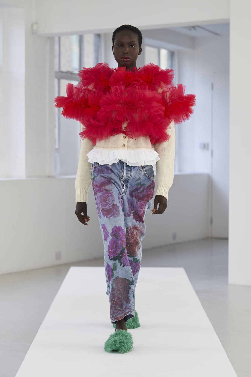 Fashion Week London Spring/Summer 2021 look 13 from the Molly Goddard collection womenswear