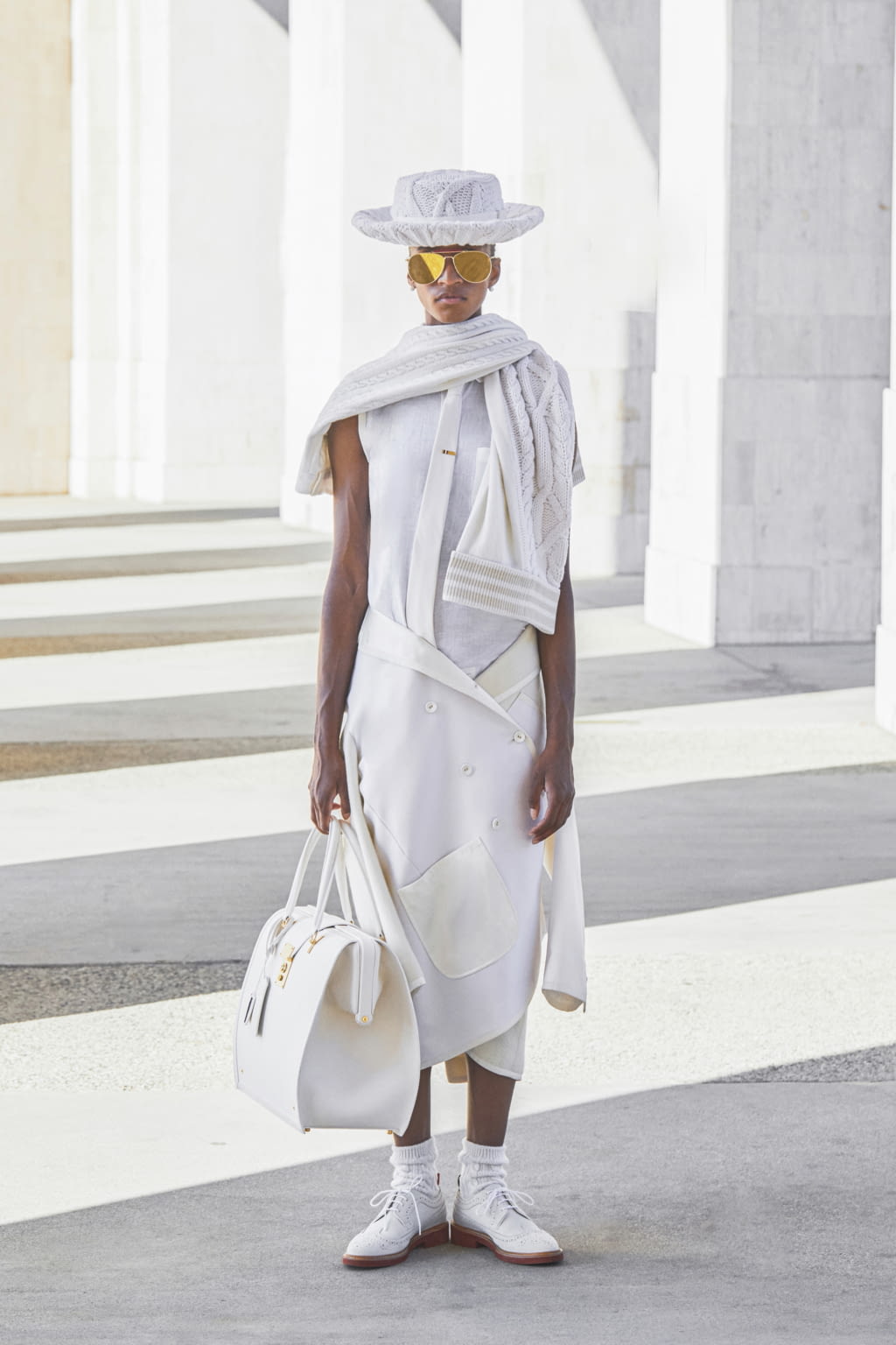 Fashion Week Paris Spring/Summer 2021 look 22 from the Thom Browne collection womenswear