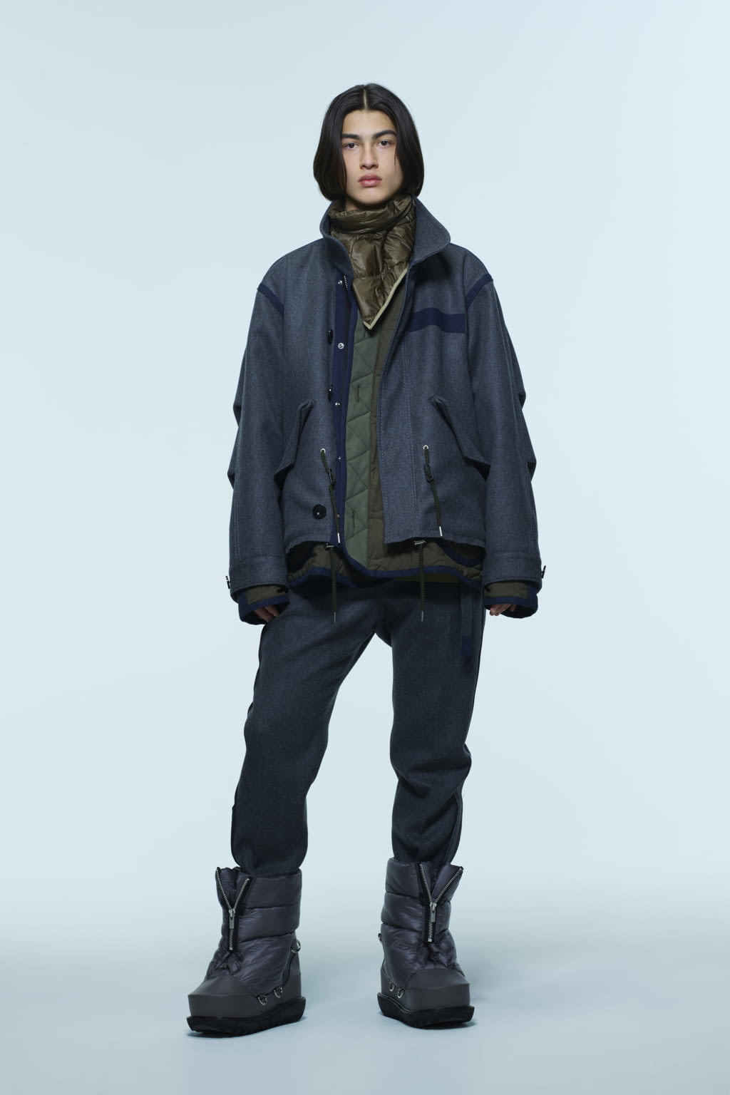 Fashion Week Paris Pre-Fall 2022 look 22 from the Sacai collection 男装